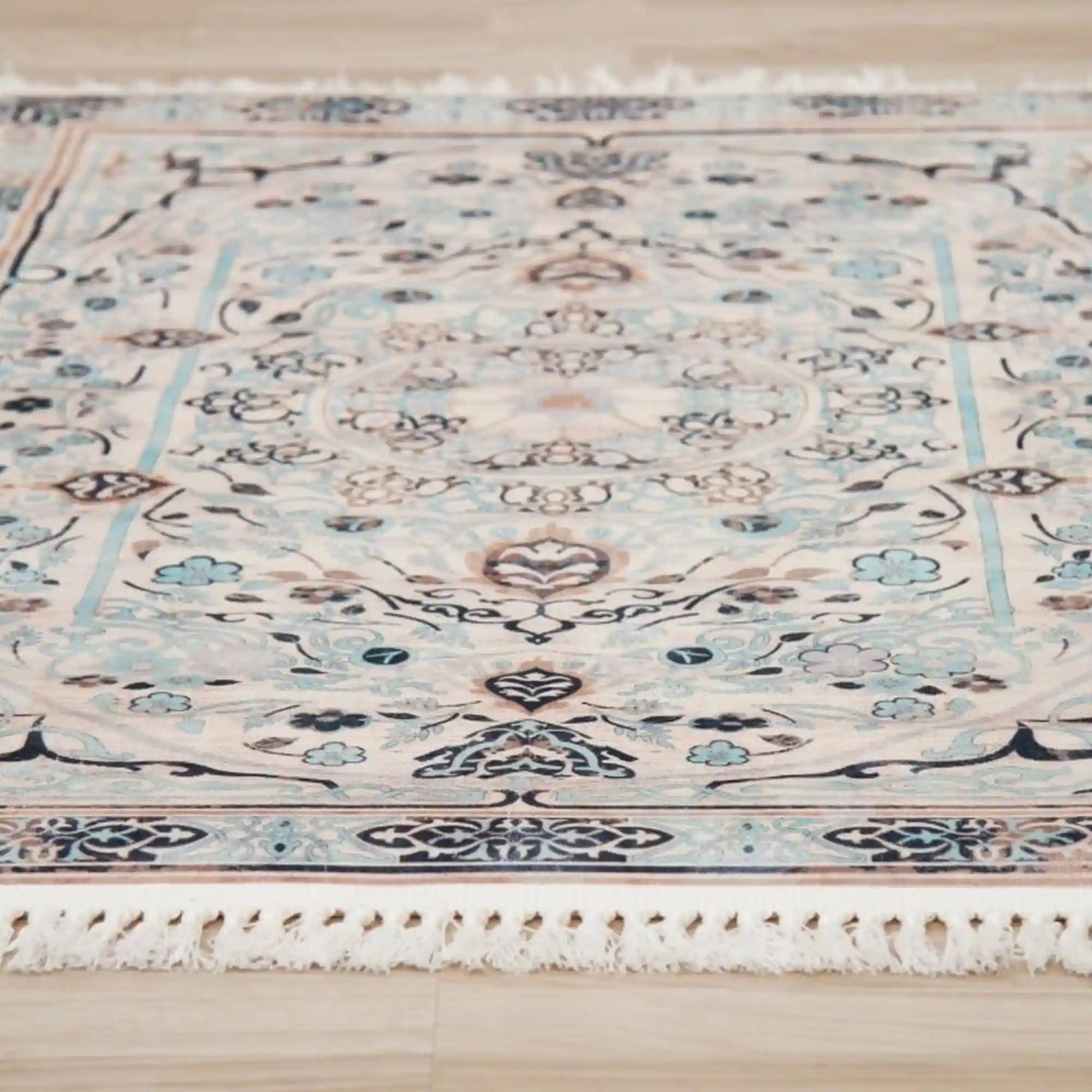 Covor FEMI, 80x150 cm, forma dreptunghiulara, poliester, bej