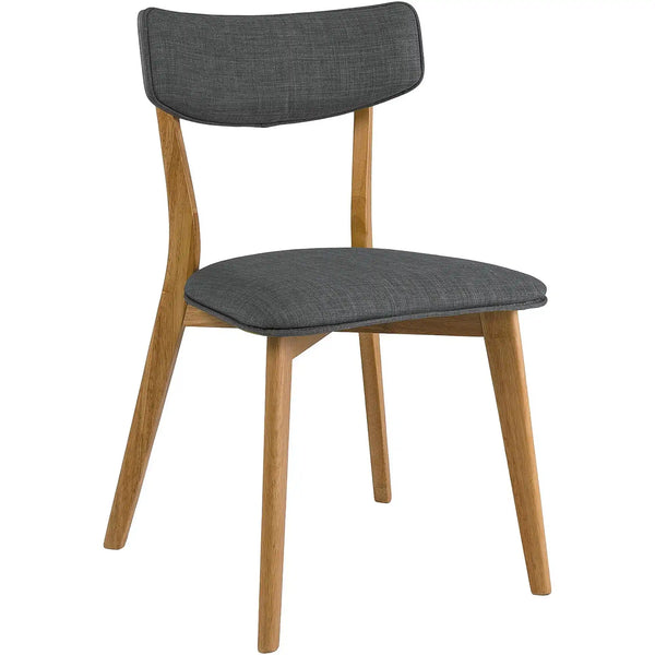 Scaun bucatarie Karl, gri/stejar, stofa clasica/lemn, 46x40x80 cm