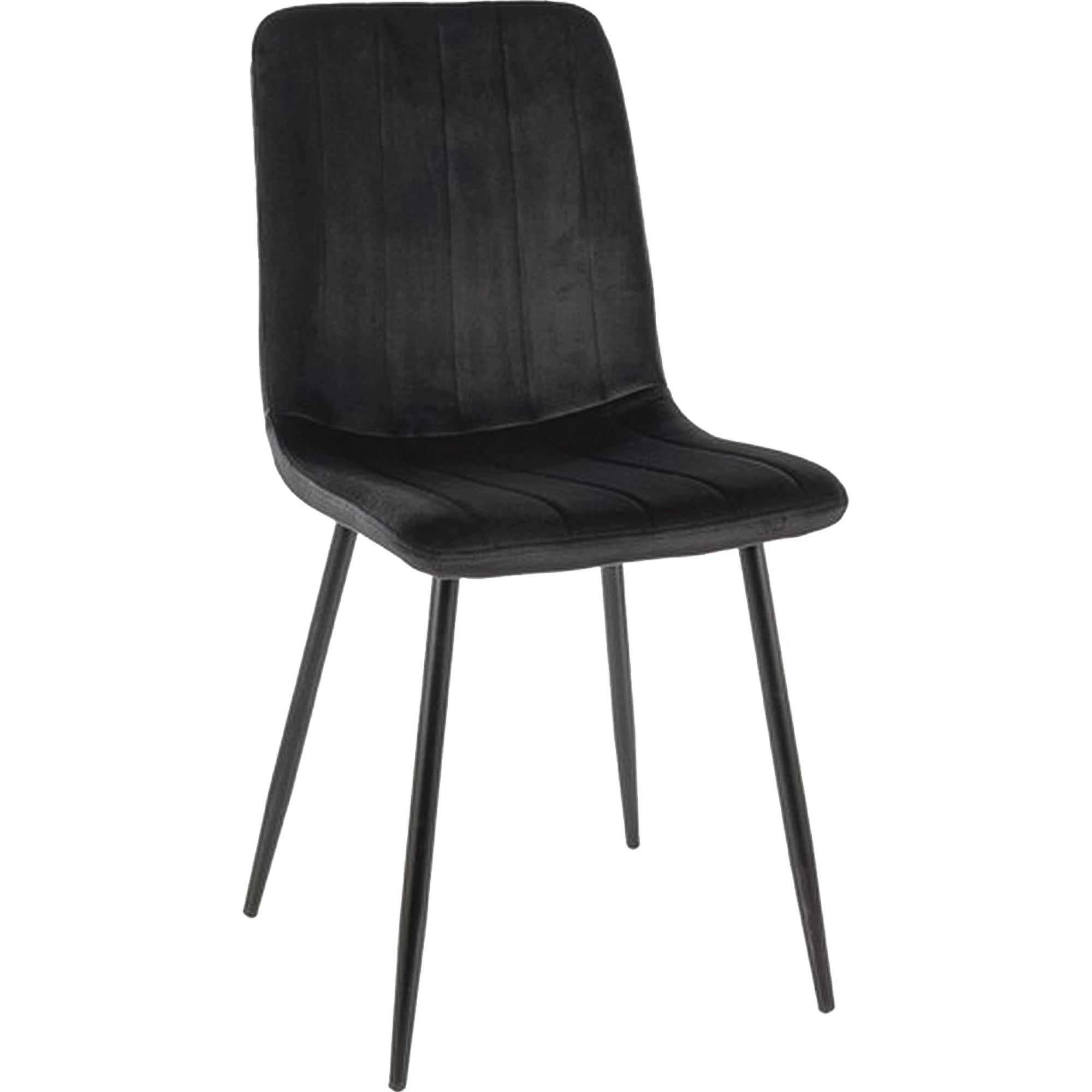 Scaun ALAN, negru, stofa catifelata/metal, 45x39x91 cm