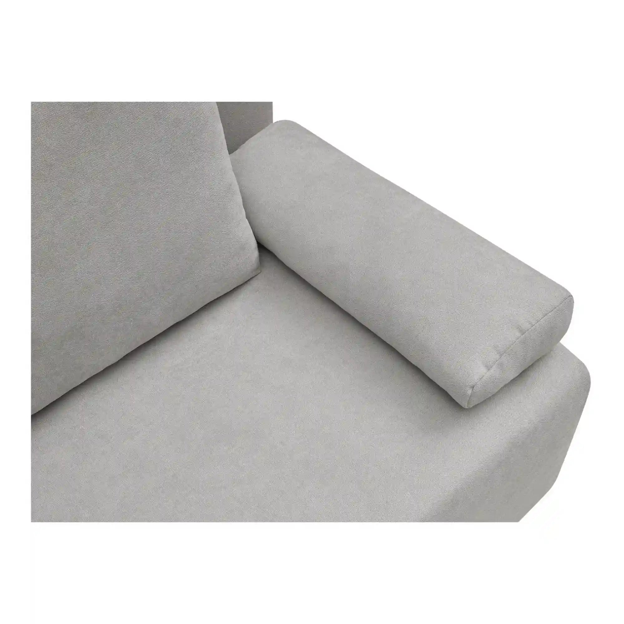 Canapea extensibila SUN, stofa catifelata gri - Enjoy New 45, 193x92x96 cm