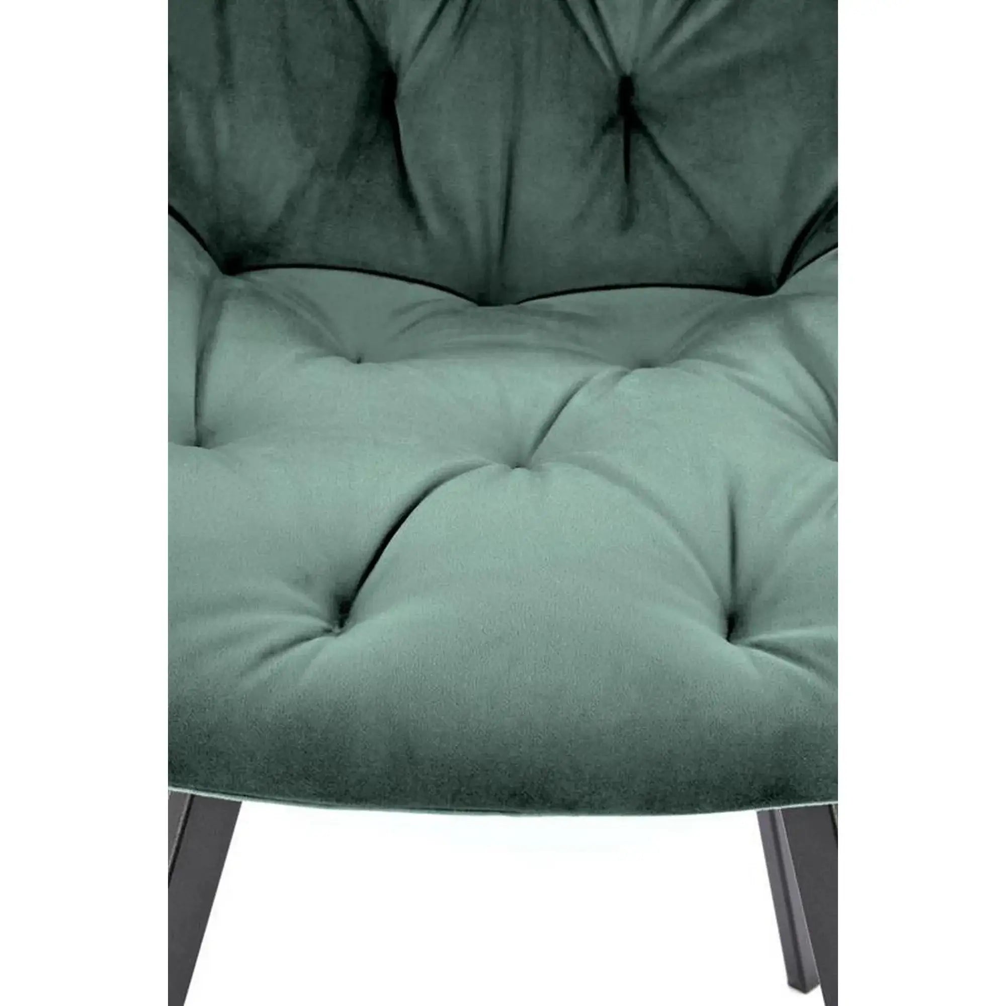 Scaun pivotant K519, verde inchis, stofa catifelata/metal, 54x63x86 cm