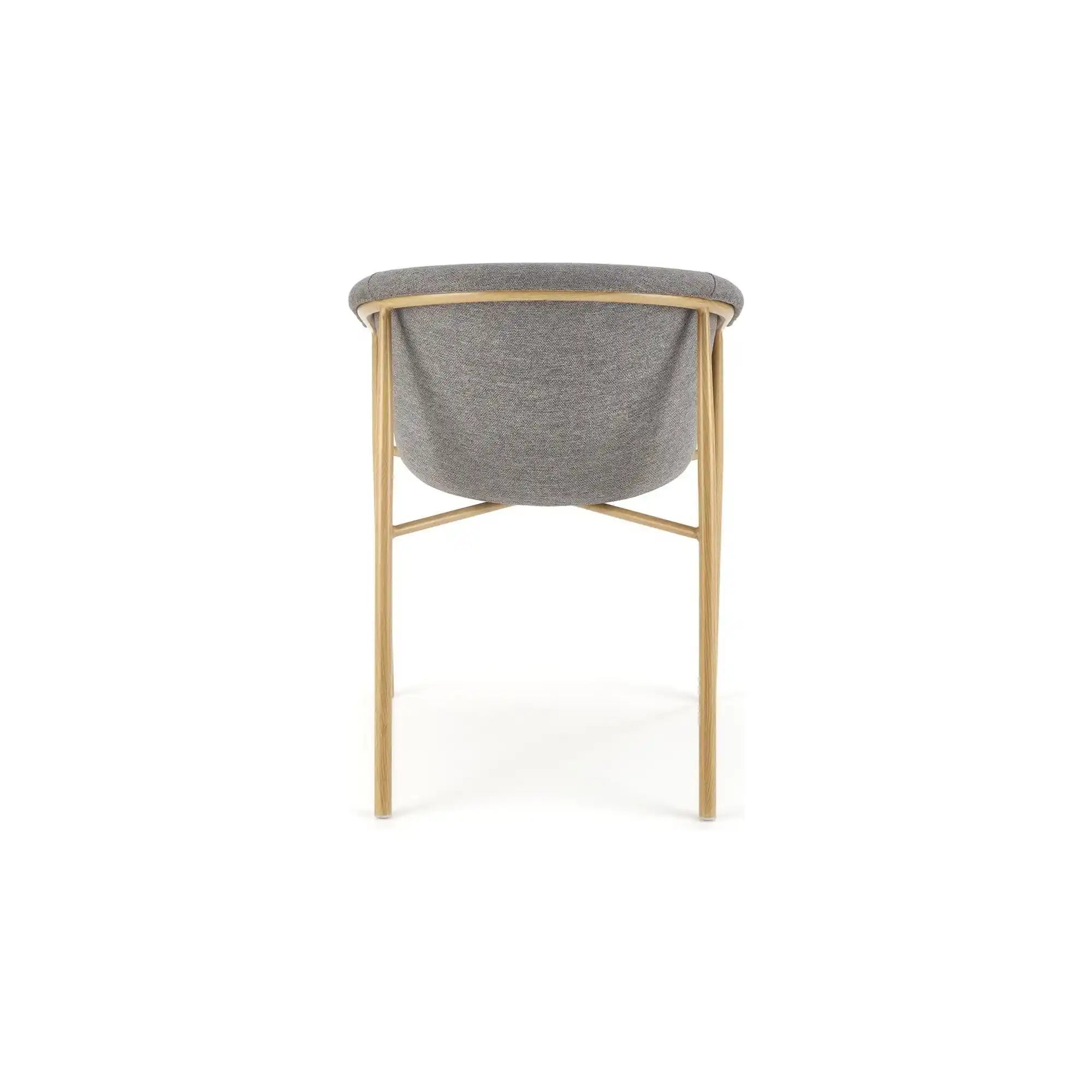 Scaun K489, gri/stejar, stofa clasica/metal, 59x56x80 cm