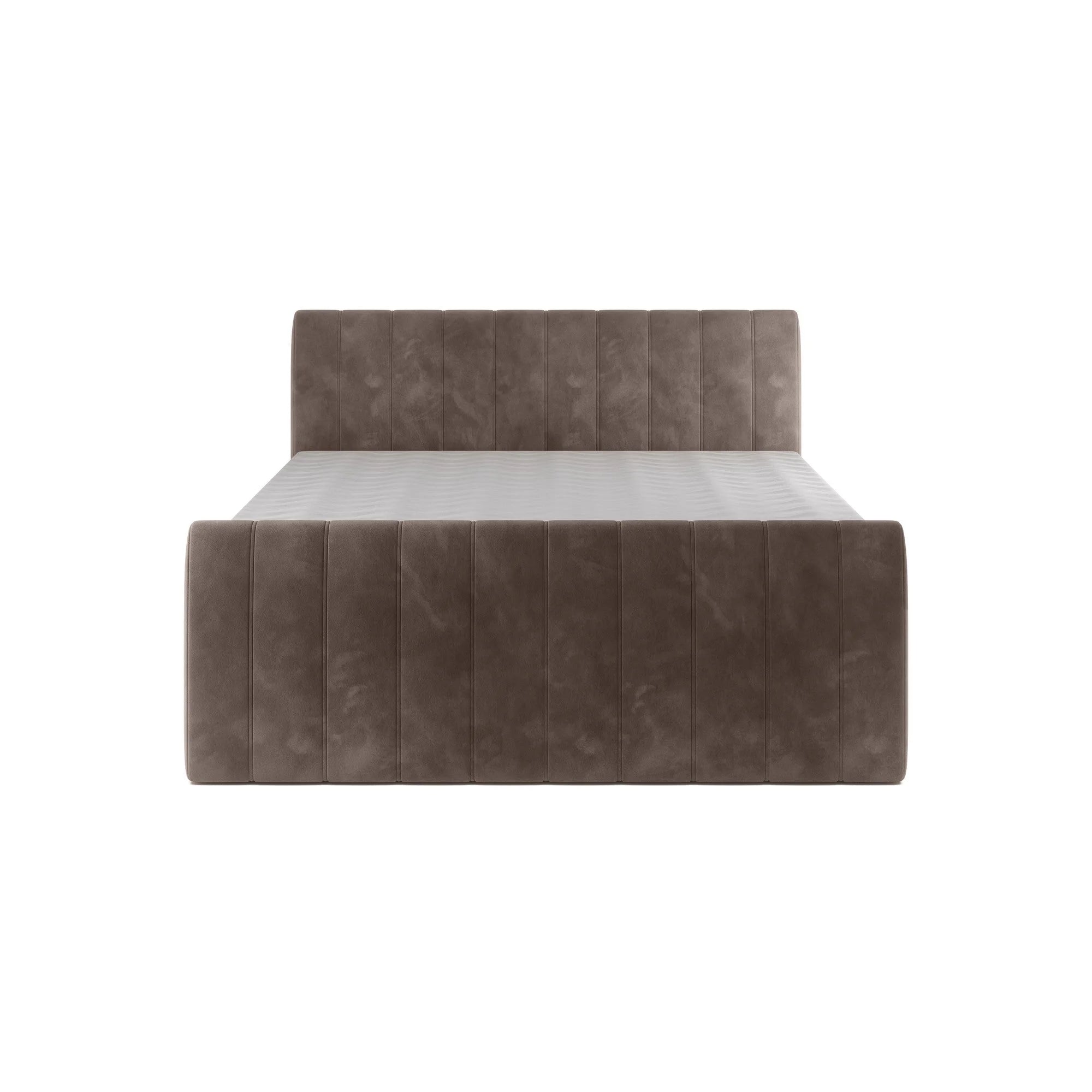 Pat boxspring Carina 140x200, personalizabil materiale Gama Premium, cu spatiu depozitare, saltele si topper
