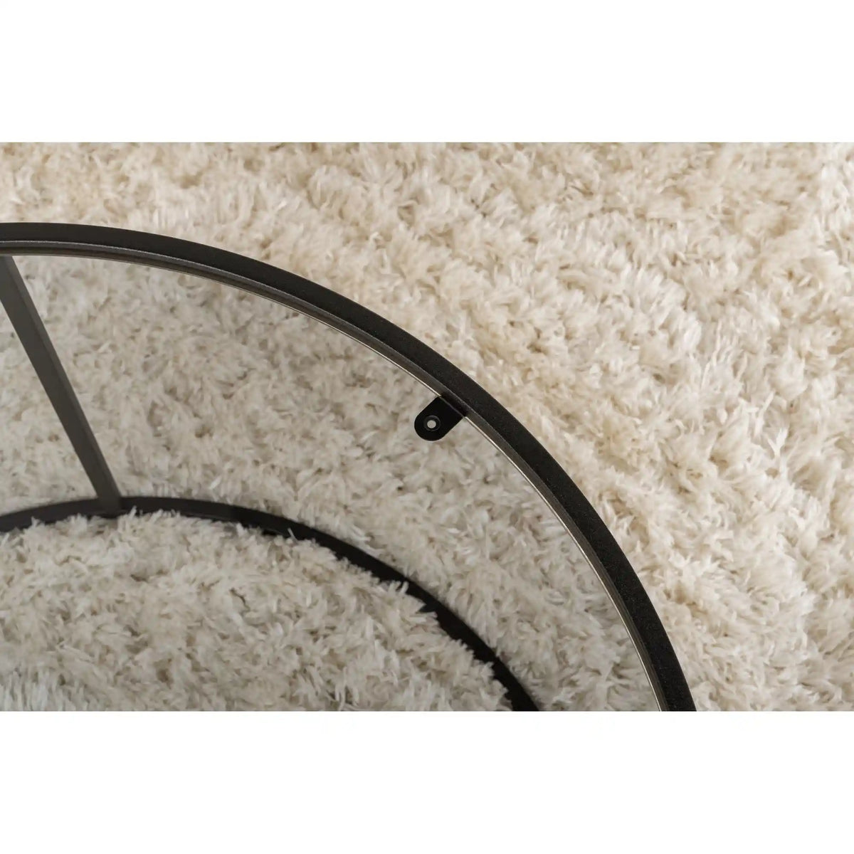 Masuta cafea AURUM, negru, sticla/metal, 80x80x43 cm