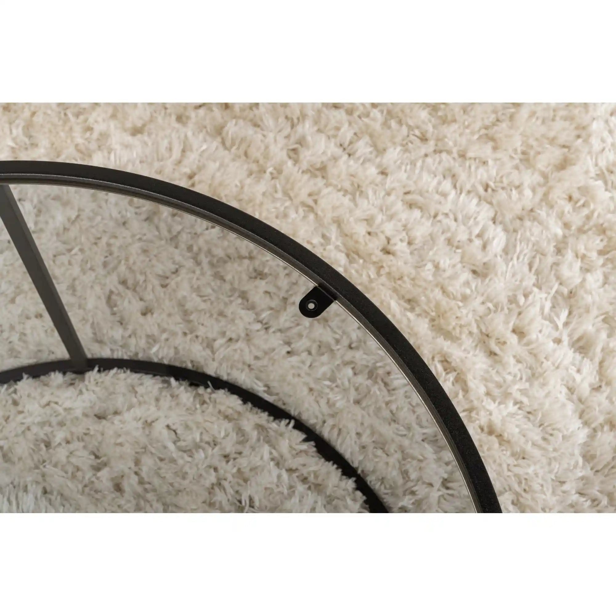 Masuta cafea AURUM, negru, sticla/metal, 80x80x43 cm