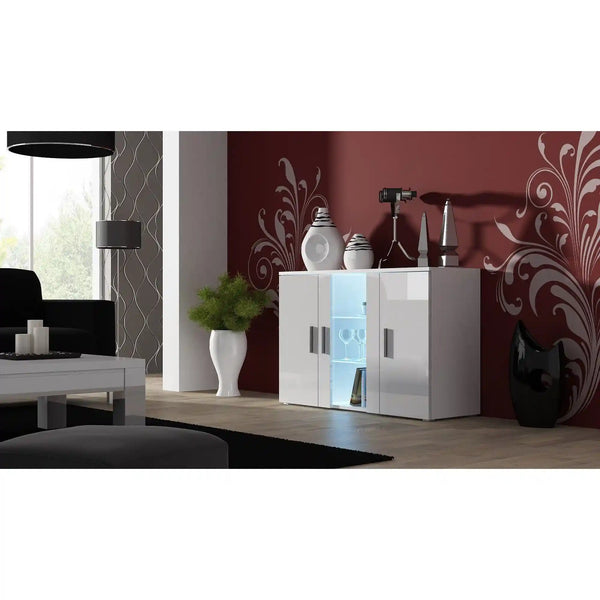 Comoda SOHO, alb, PAL, 120x41x80 cm