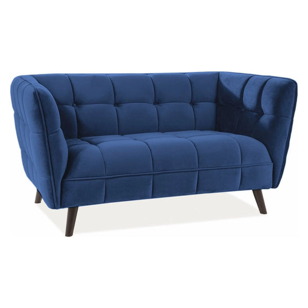 Canapea CASTELLO 2, stofa catifelata albastru inchis- Bluvel 86, 145x85x78 cm