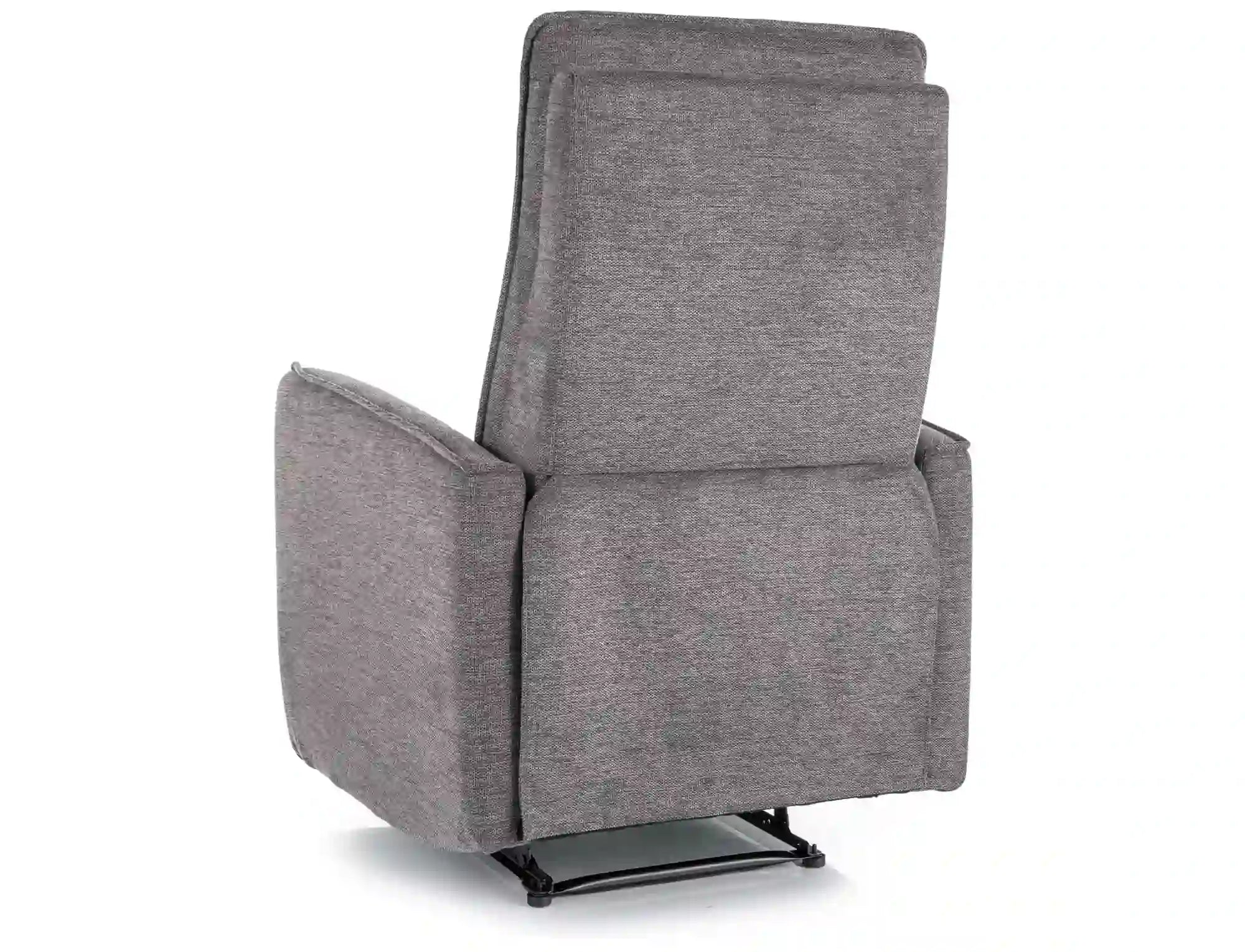 Fotoliu recliner NIKOS, stofa clasica gri inchis - Brego 18, 72x86/159x105 cm