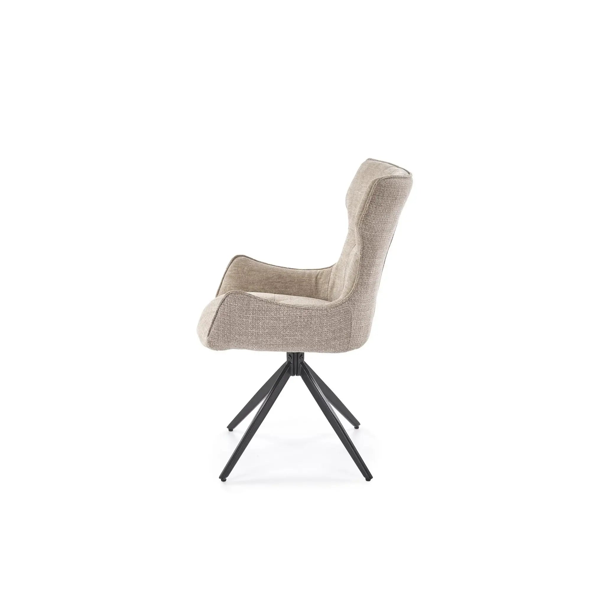 Scaun K573, bej/negru, stofa clasica/otel, 55x64x88 cm