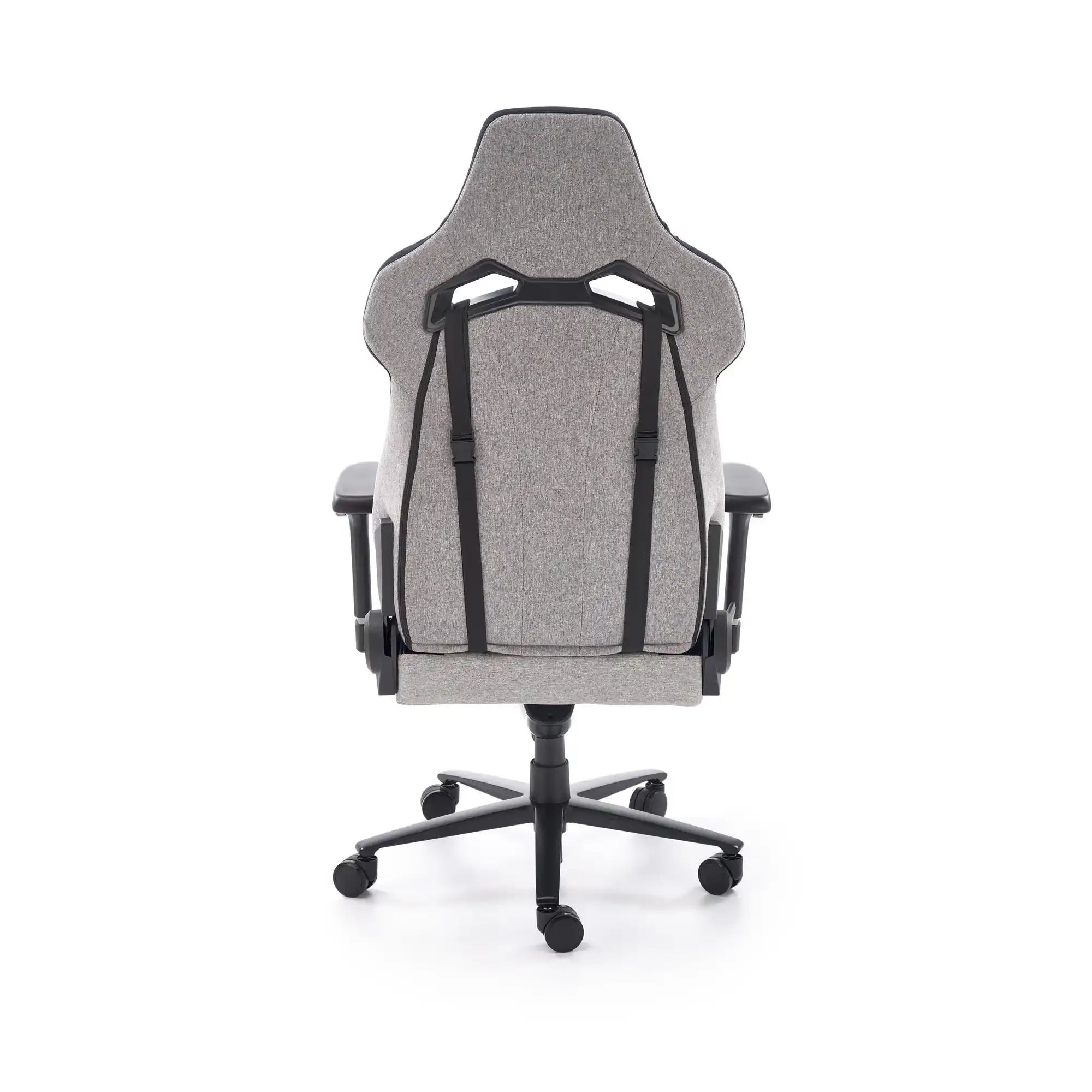 Scaun gaming ALISTER, gri/negru, stofa clasica/metal, 80x75x129/134 cm