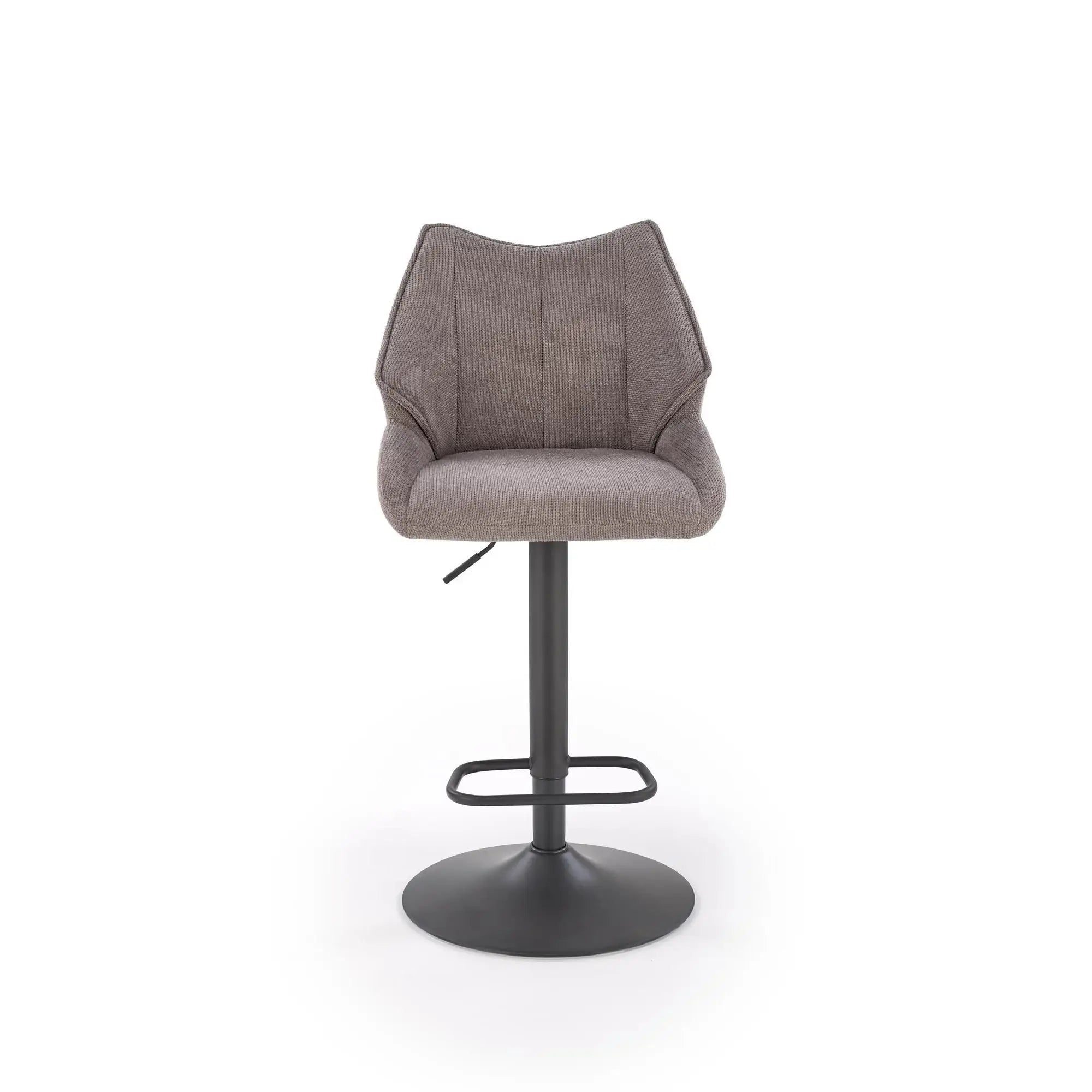 Scaun bar H122, gri - Vardo 11/negru, stofa clasica/metal, 50x54x96/118 cm