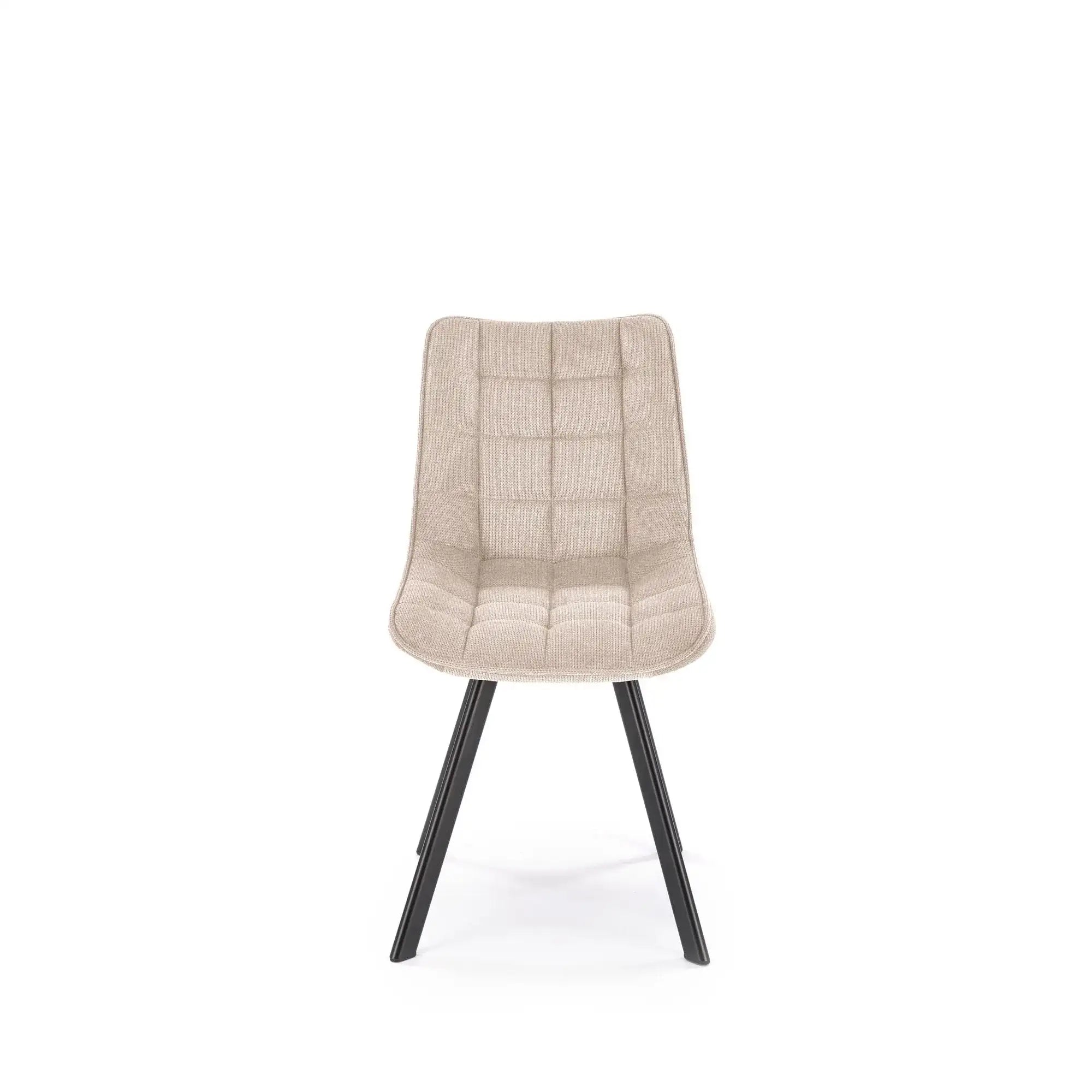 Scaun K549, bej/negru, stofa clasica/metal, 46x61x84 cm