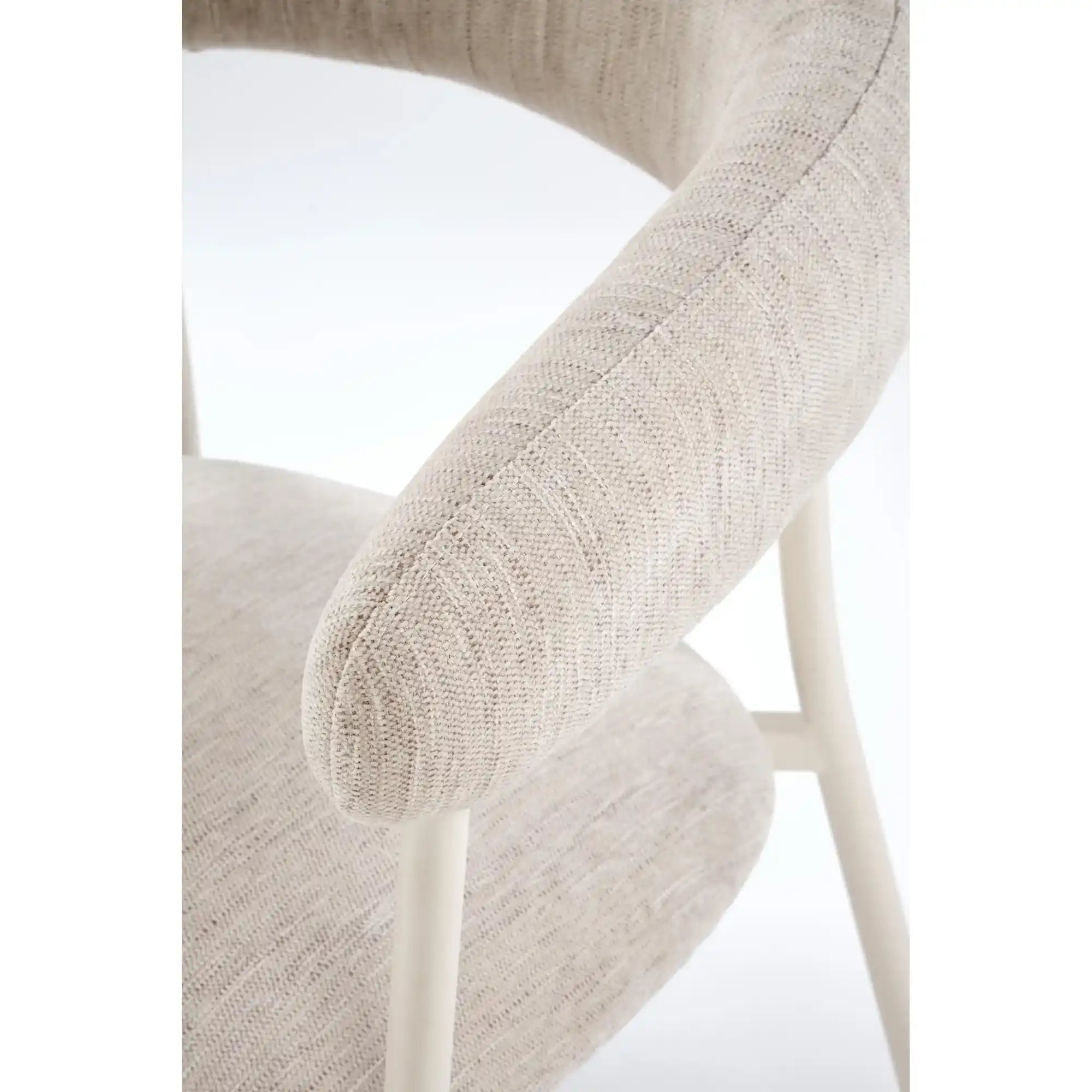Scaun K557, bej deschis/alb, stofa clasica/metal, 60x54x75 cm