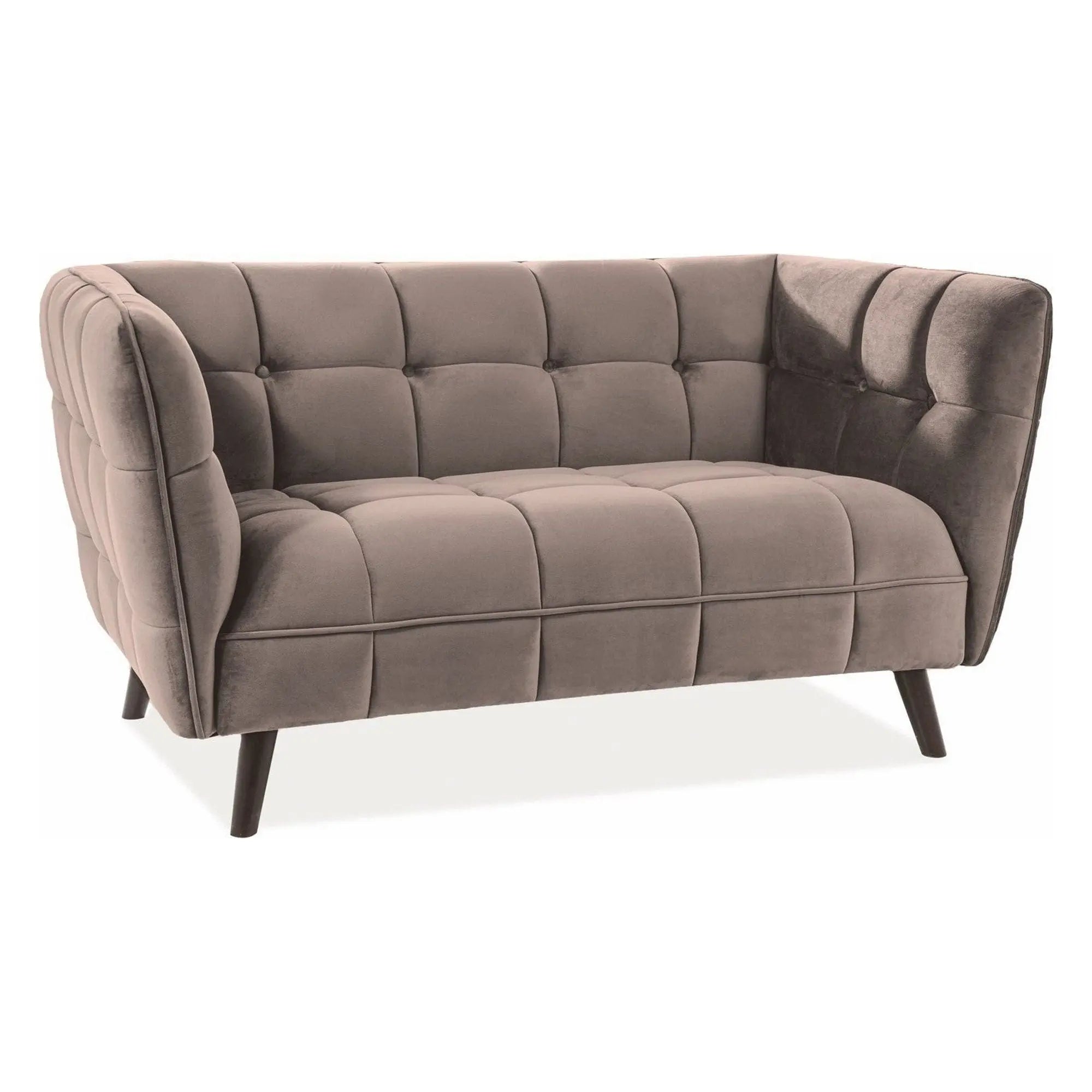 Canapea CASTELLO 2, bej - Bluvel 28, catifea bej, 145x85x78 cm