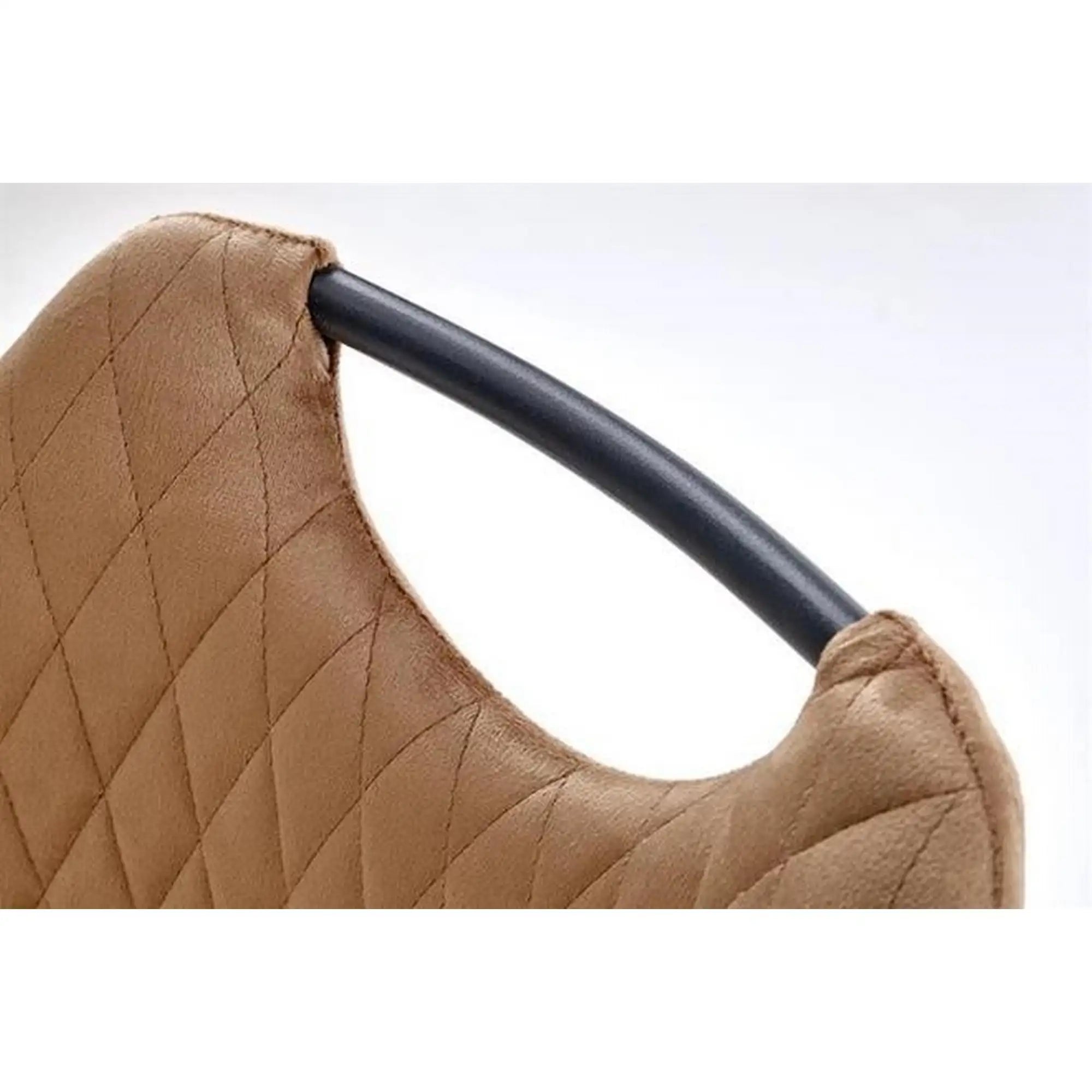 Scaun K569, bej - HLR 11, stofa catifelata/otel, 47x54x84 cm
