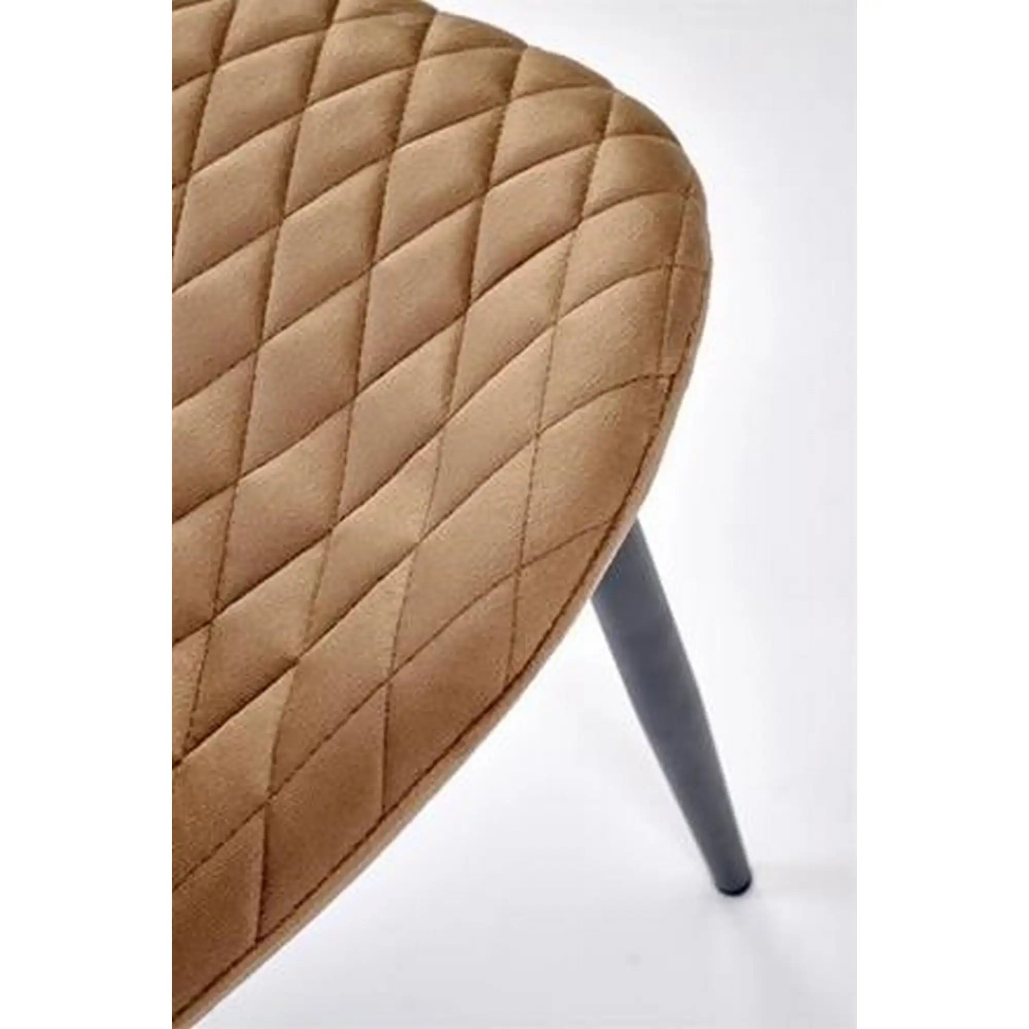 Scaun K569, bej - HLR 11, stofa catifelata/otel, 47x54x84 cm