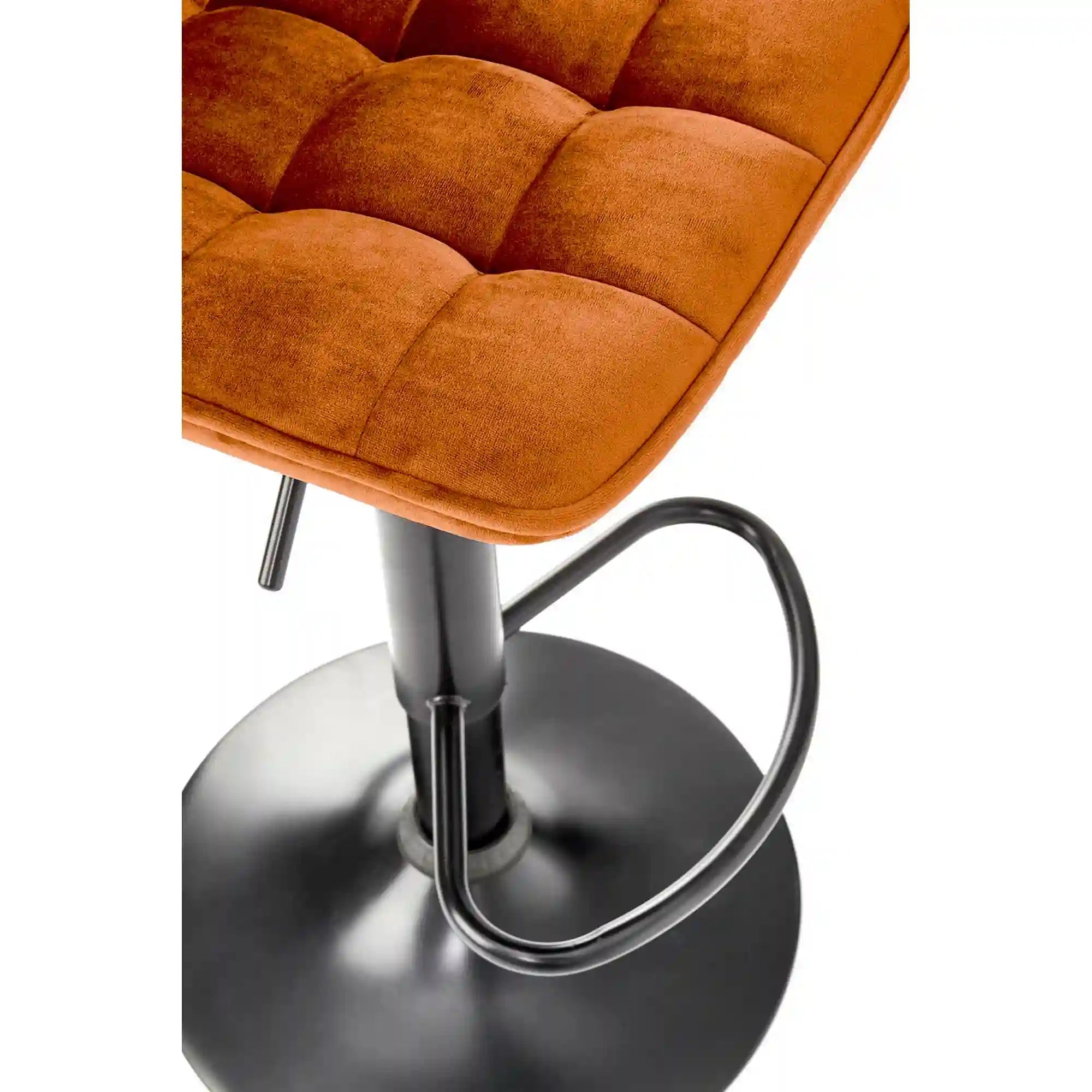 Scaun bar H95, scortisoara - Bluvel 4215/negru, stofa catifelata/metal, 43x44x84/106 cm