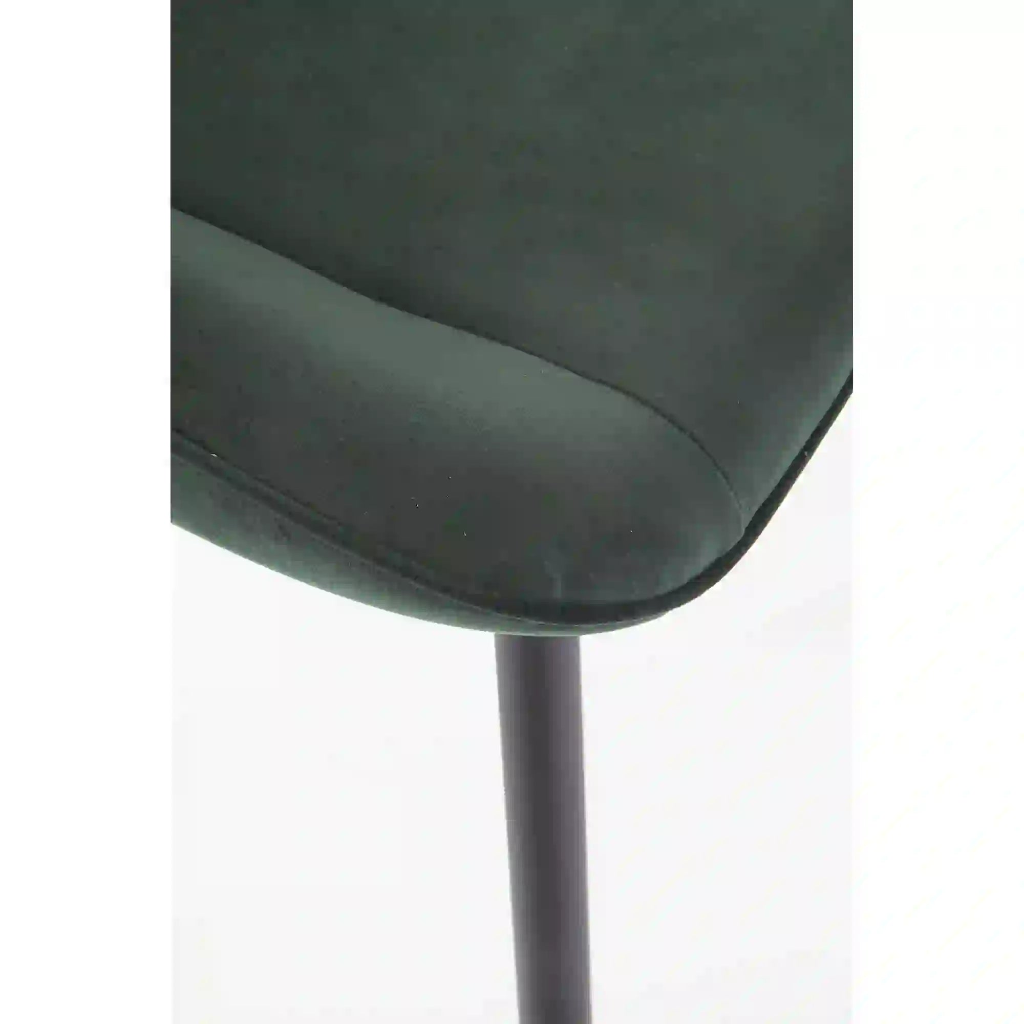 Scaun tapitat K404, verde/negru, stofa/metal, 52x58x88 cm