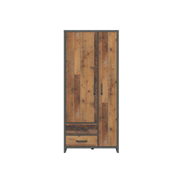 Dulap WESTON, maro/gri grafit, PAL laminat, 90x55x201 cm