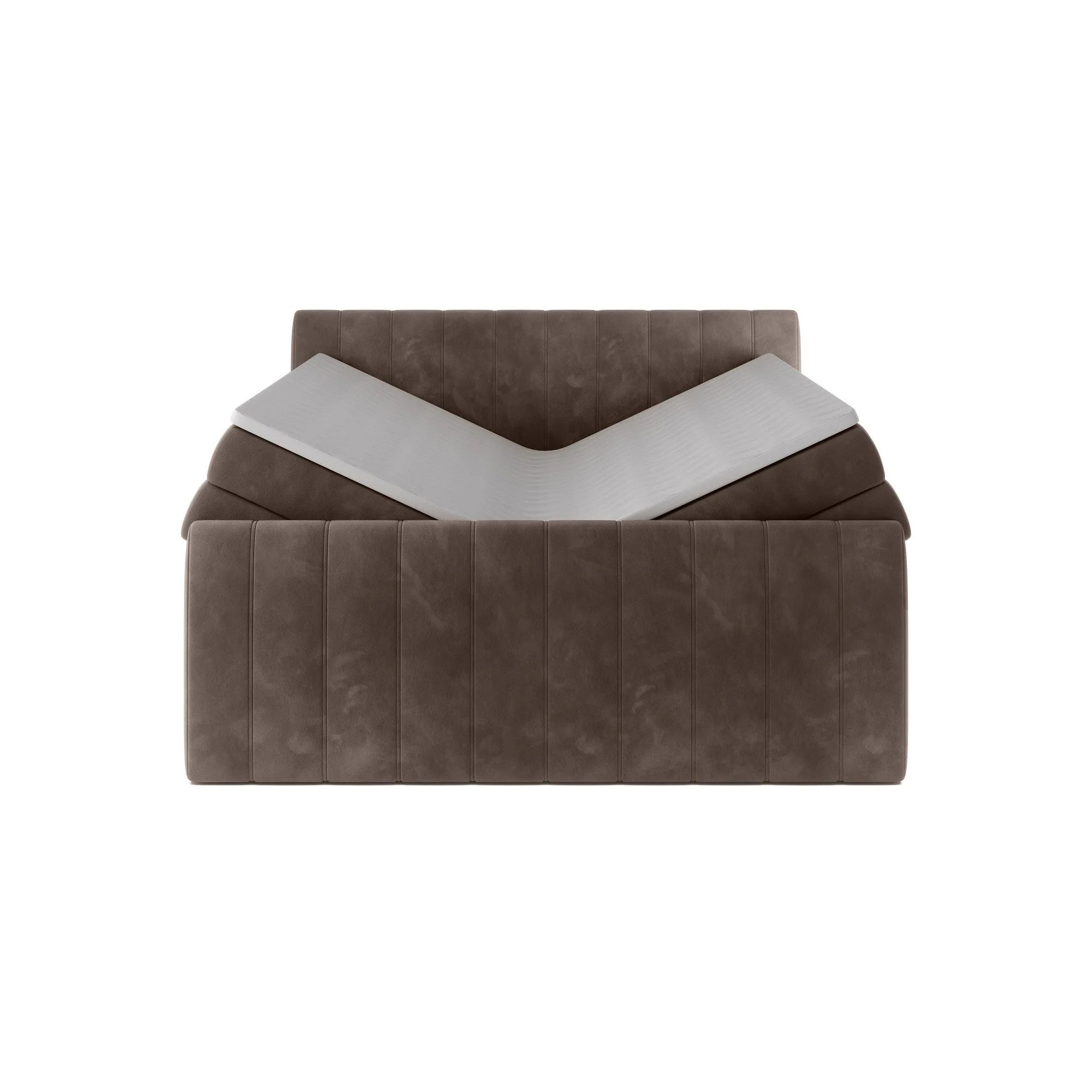 Pat boxspring Carina 140x200, personalizabil materiale Gama Premium, cu spatiu depozitare, saltele si topper