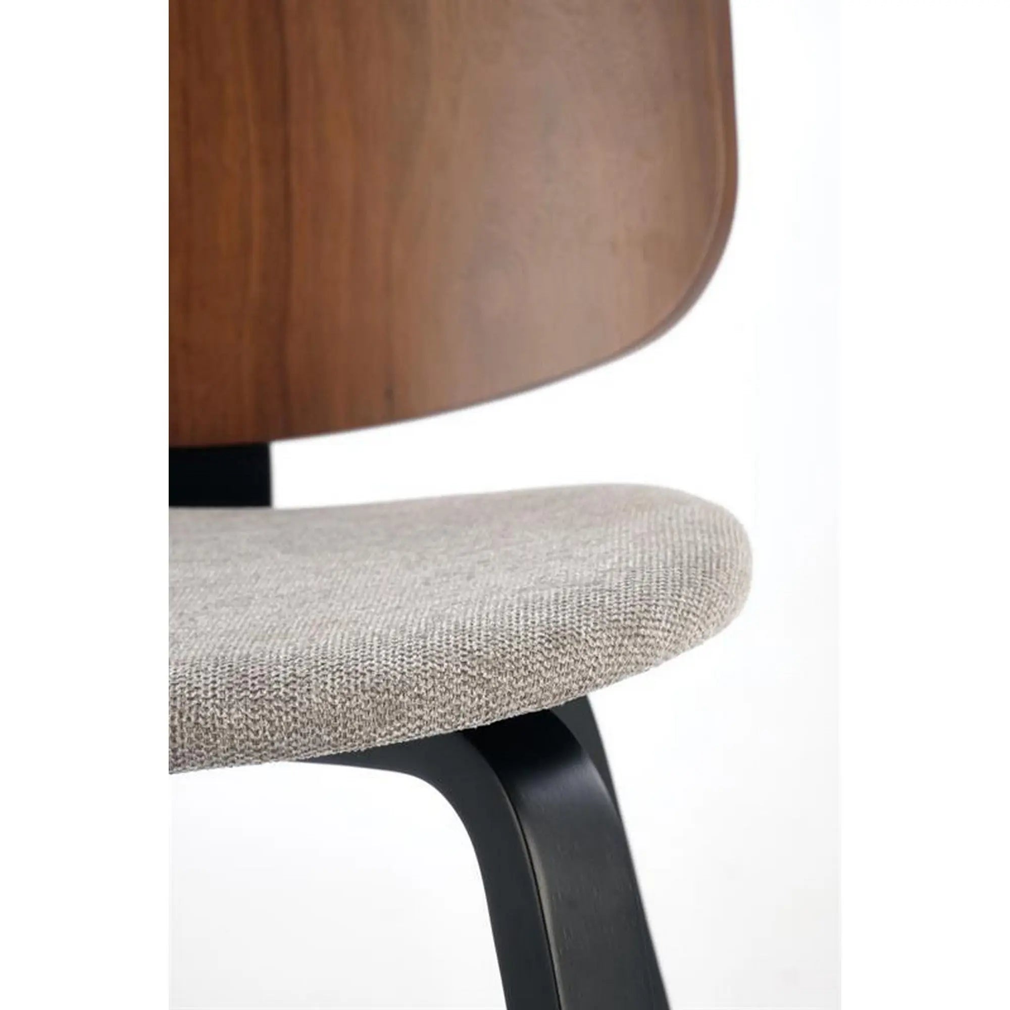 Scaun K563, nuc/gri/negru, lemn/placaj/stofa, 45x54x81 cm
