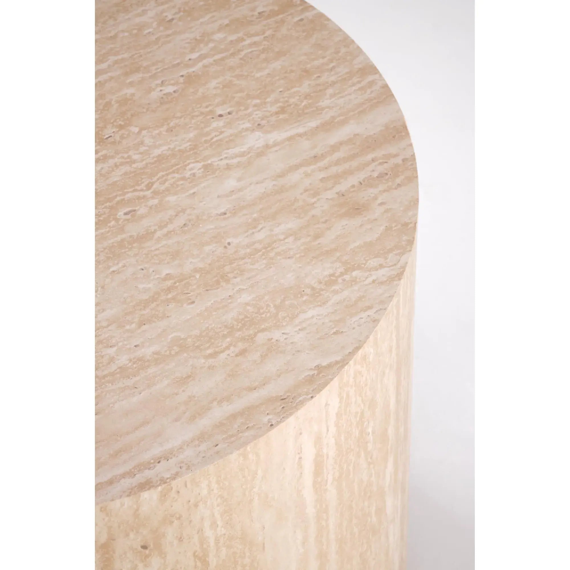 Masuta TRAVERTINO S, efect de piatra travertin, 45x45 cm