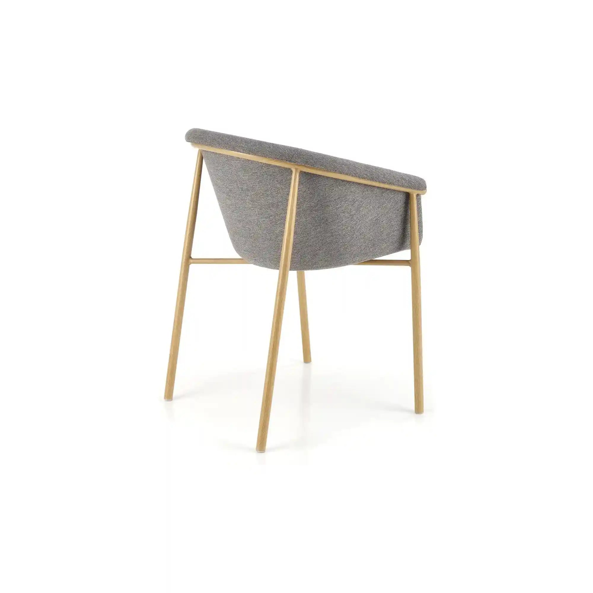 Scaun K489, gri/stejar, stofa clasica/metal, 59x56x80 cm