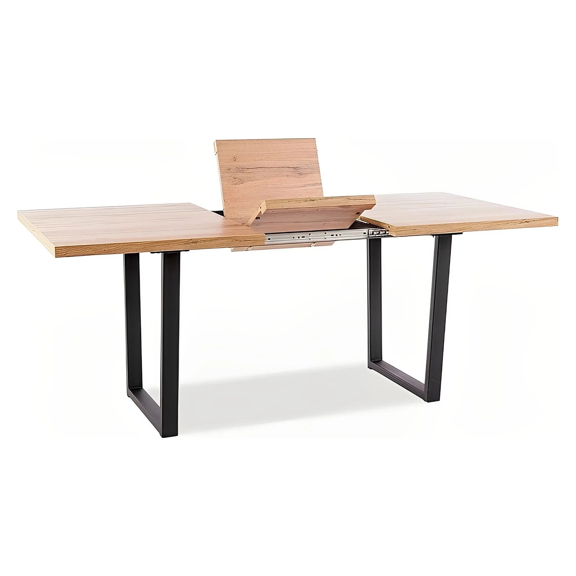 Masa extensibila VITO, stejar artisan/negru, 140-180x85x76 cm