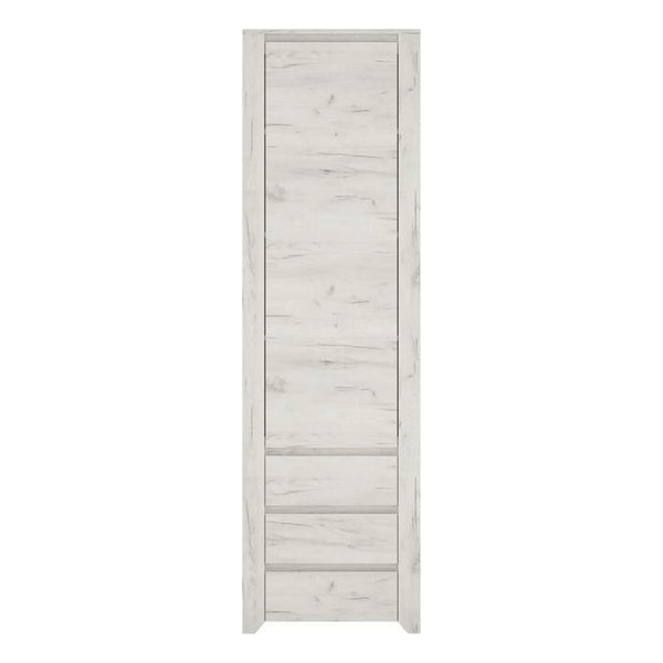 Dulap ANGEL tip 10, alb, PAL melaminat, cu o usa si 3 sertare, 56x40x191 cm