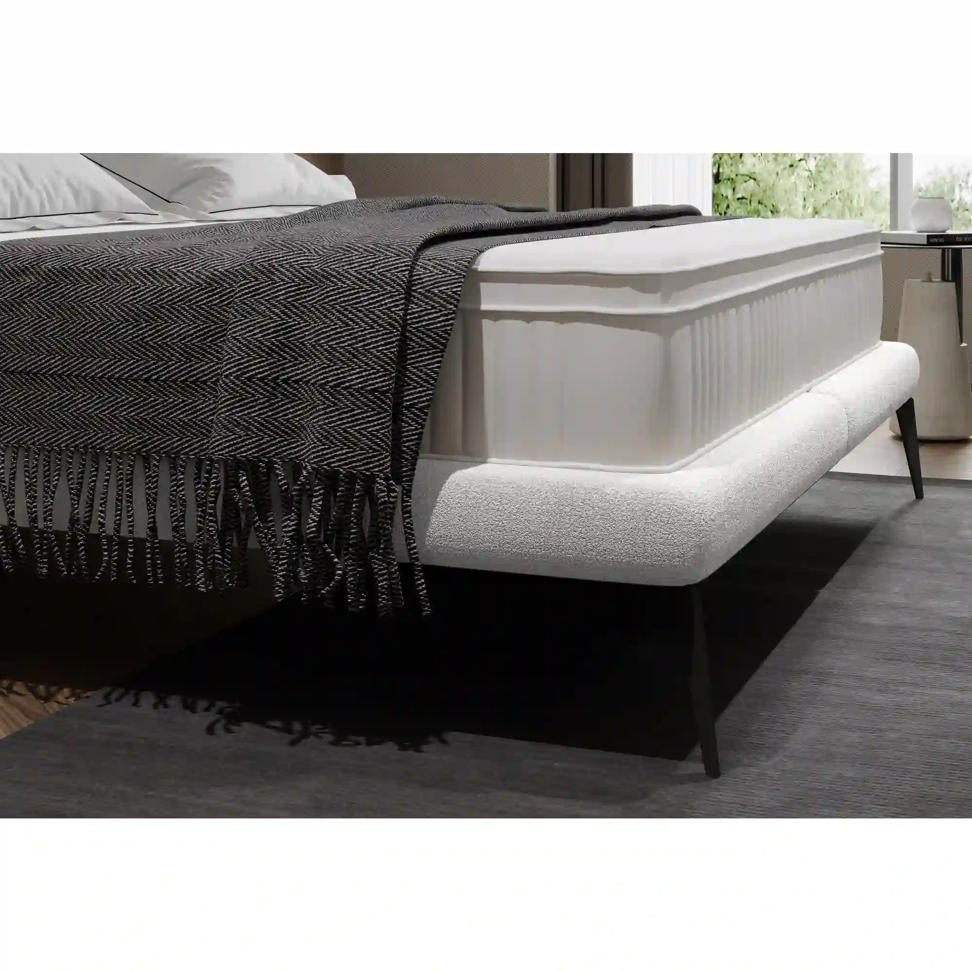 Pat TESSINA 180x200, personalizabil materiale Gama Premium, cu suport saltea