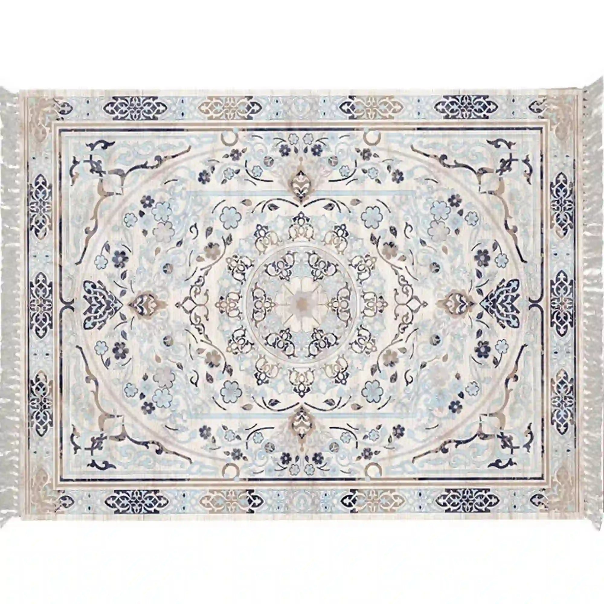 Covor FEMI, 80x150 cm, forma dreptunghiulara, poliester, bej