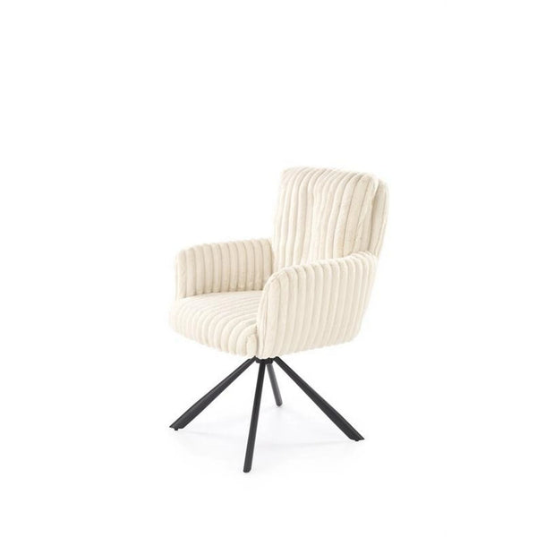 Scaun K572, crem - Vito 23, blana articiala/otel, 62x68x93 cm