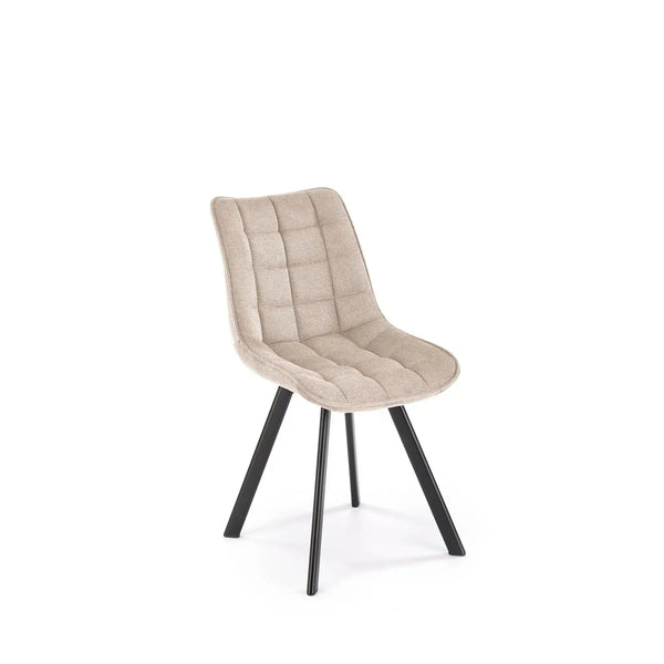 Scaun K549, bej/negru, stofa clasica/metal, 46x61x84 cm