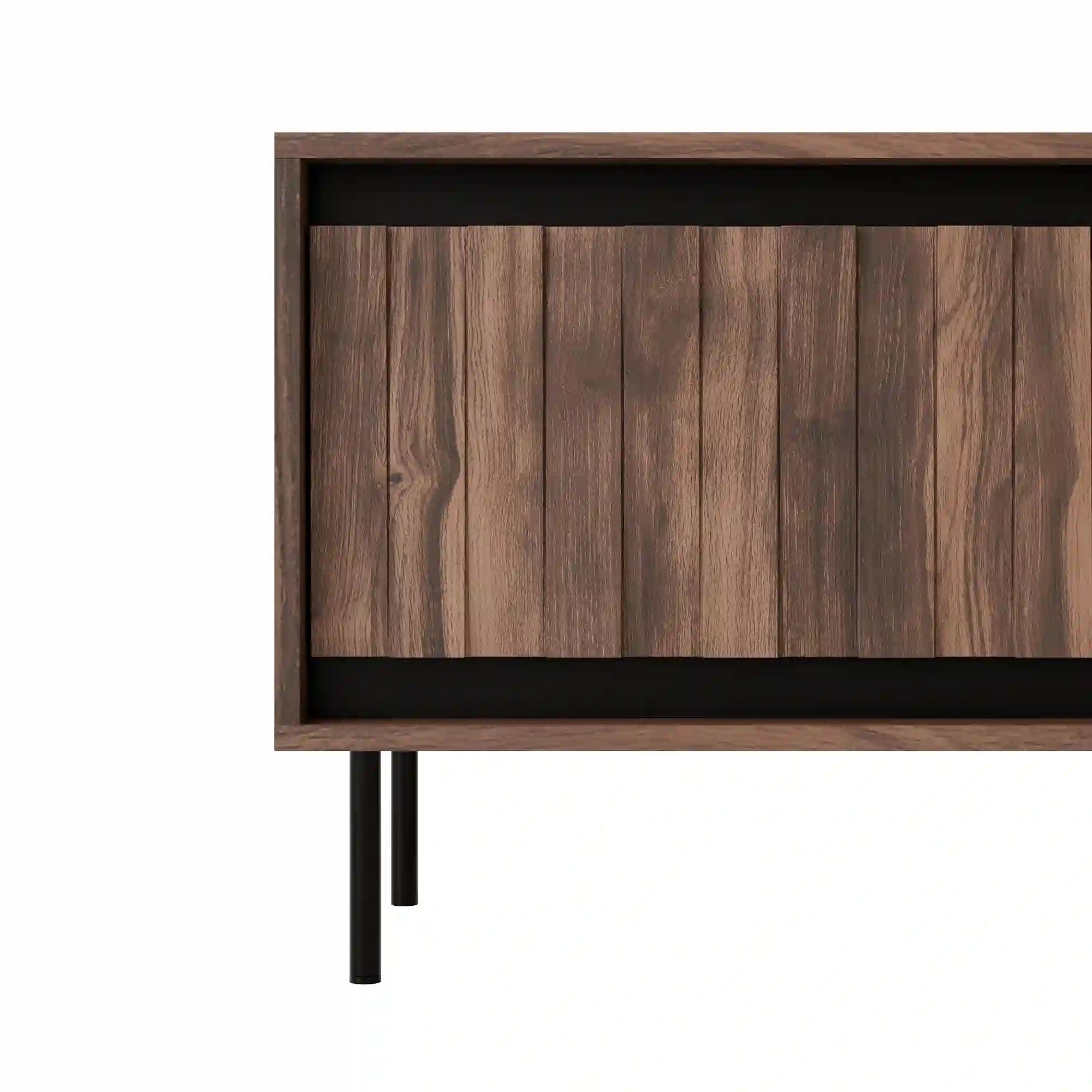 Comoda TV SWING RTV-1, nuc/negru, PAL laminat/metal, 180x40x53 cm