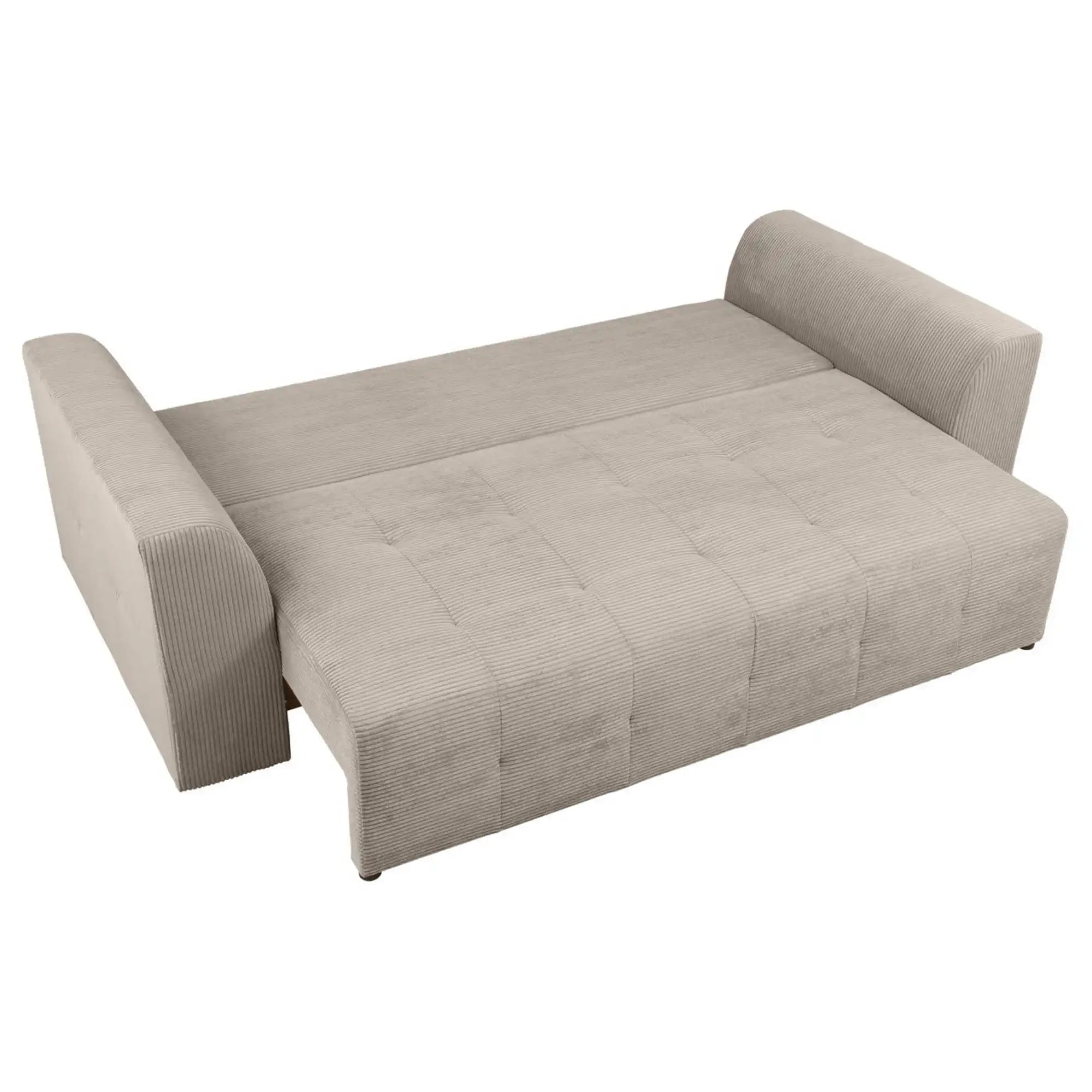 Canapea extensibila ROYAL IV, stofa catifelata bej - Poso 2, 247x116x96 cm