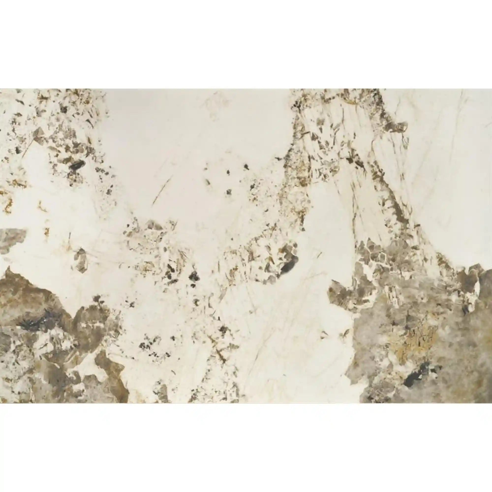 Masa extensibila HILARIO, bej/negru, piatra sinterizata/metal, 180/260x90x75 cm