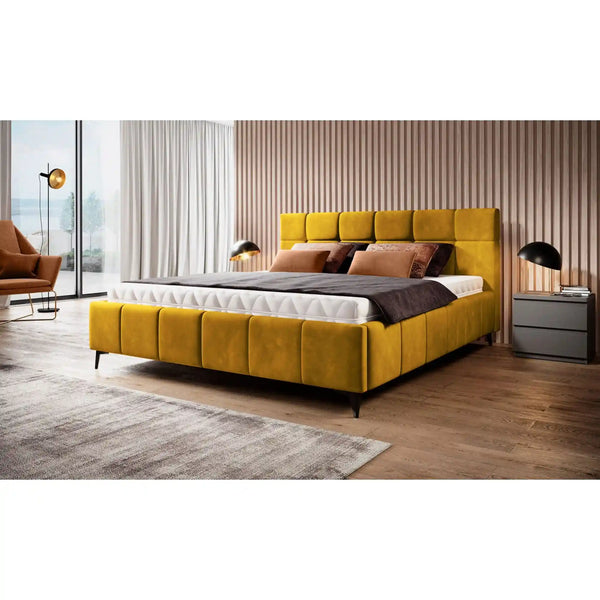 Pat NAOMI SR 140x200, personalizabil materiale gama Premium, somiera metalica si sistem de reglare