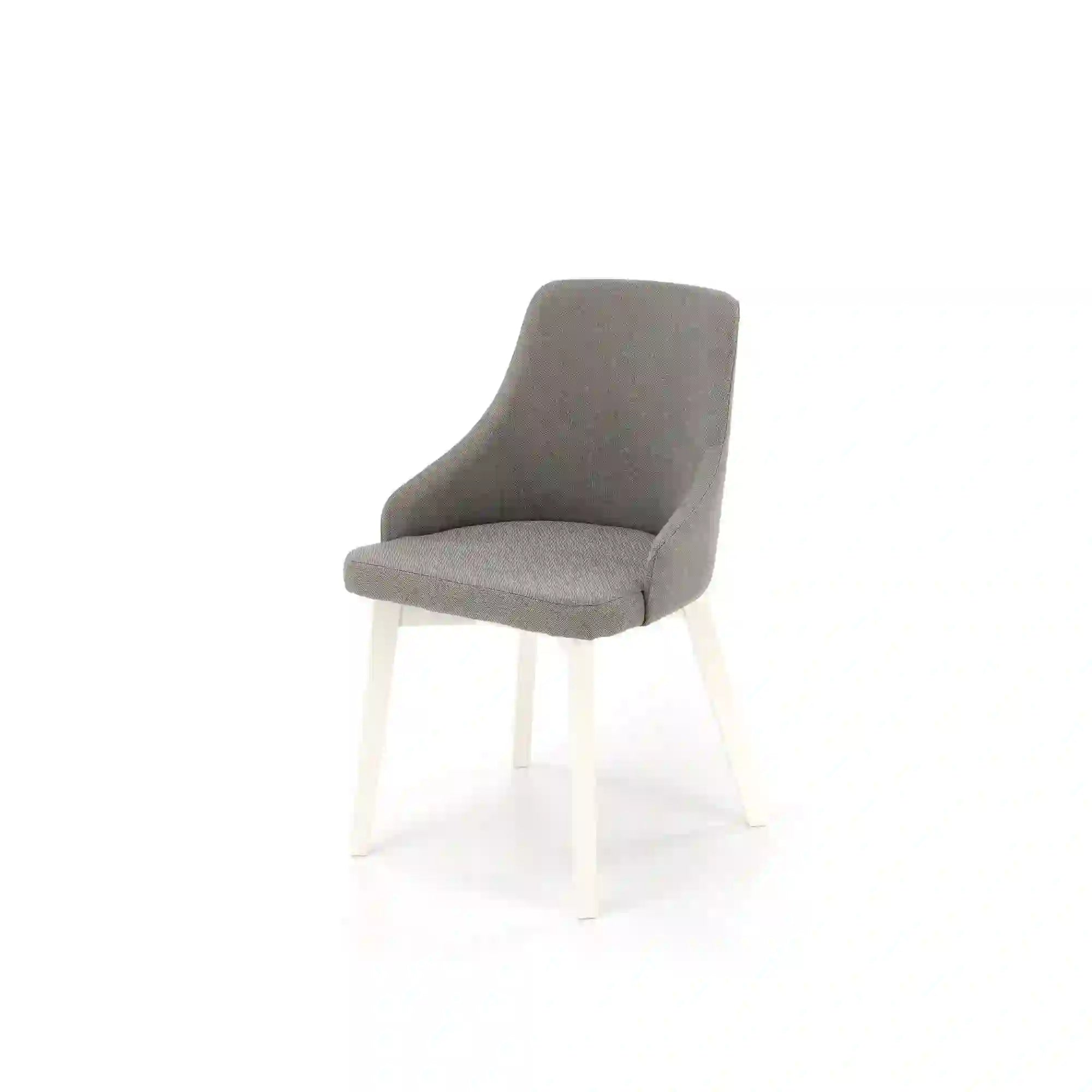 Scaun TOLEDO, gri/alb, stofa clasica/lemn de fag, 51x55x82 cm