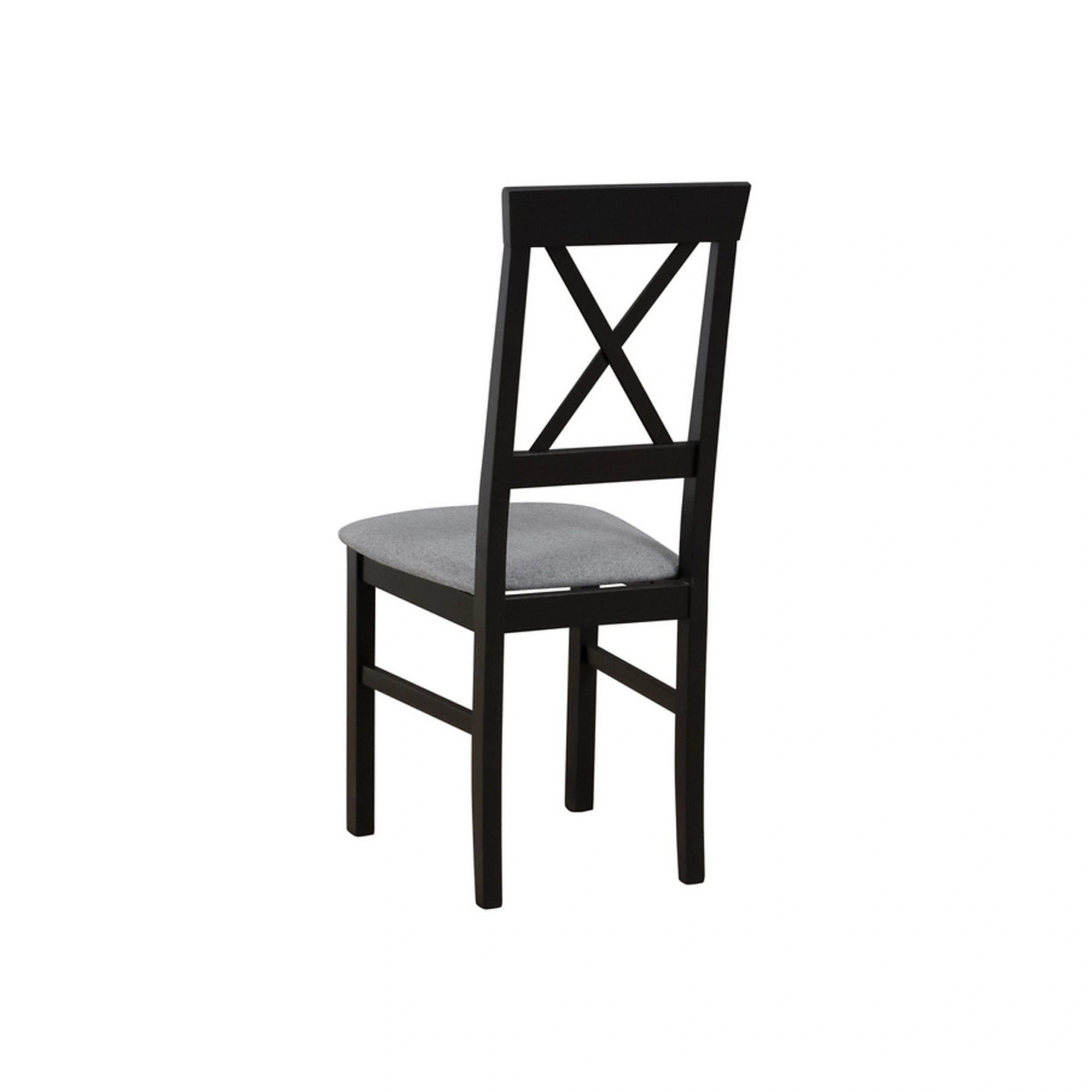 Scaun ALLA 3, gri deschis/negru, stofa clasica/lemn, 43x51x95 cm