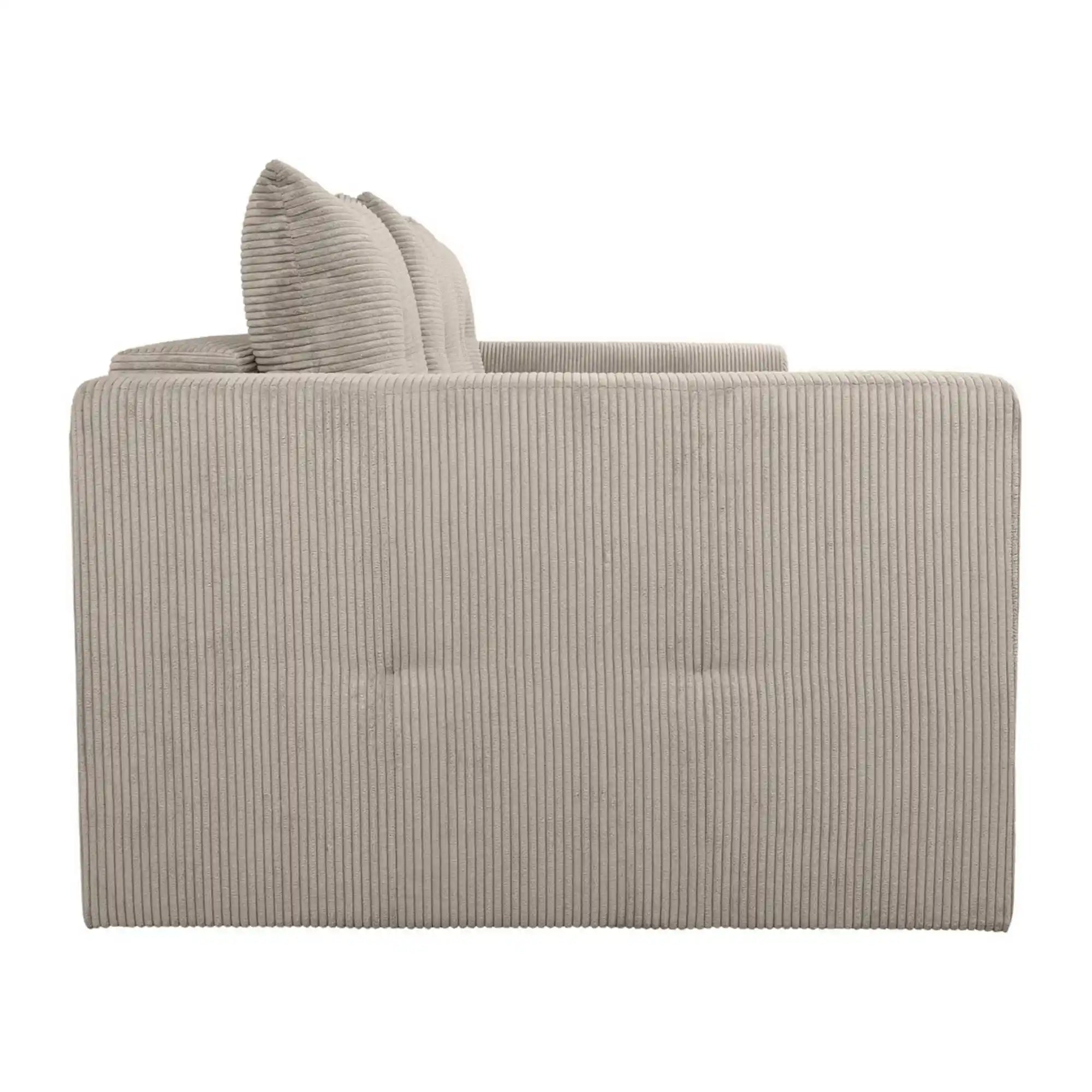 Canapea extensibila ROYAL IV, stofa catifelata bej - Poso 2, 247x116x96 cm