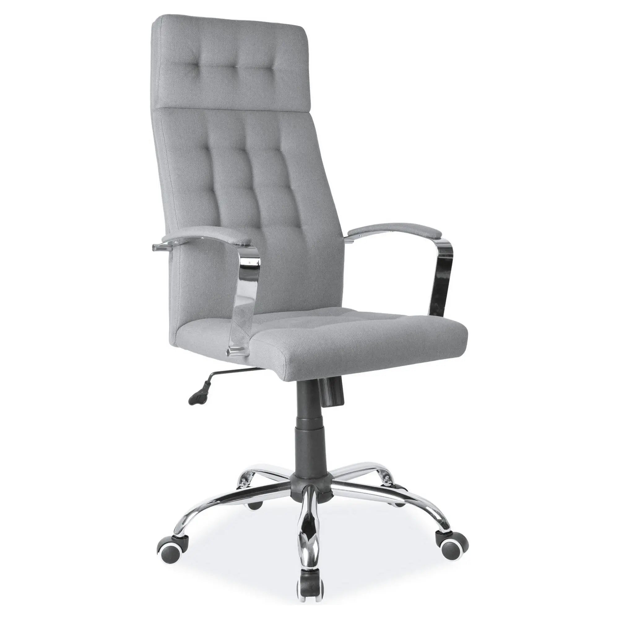 Scaune de birou Q-136, gri, stofa/metal, 70x49x119/129 cm