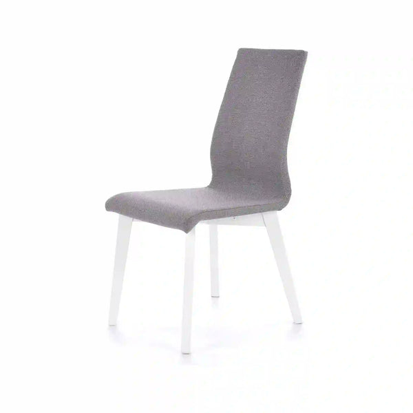 Scaun tapitat Focus, gri/alb, stofa clasica/lemn de fag, 45X61X94 CM