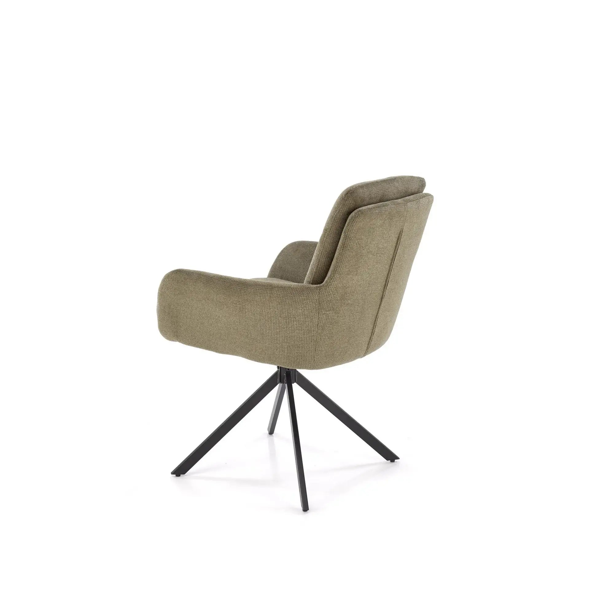 Scaun rotativ K536, verde/negru, stofa clasica/metal, 62x68x85 cm