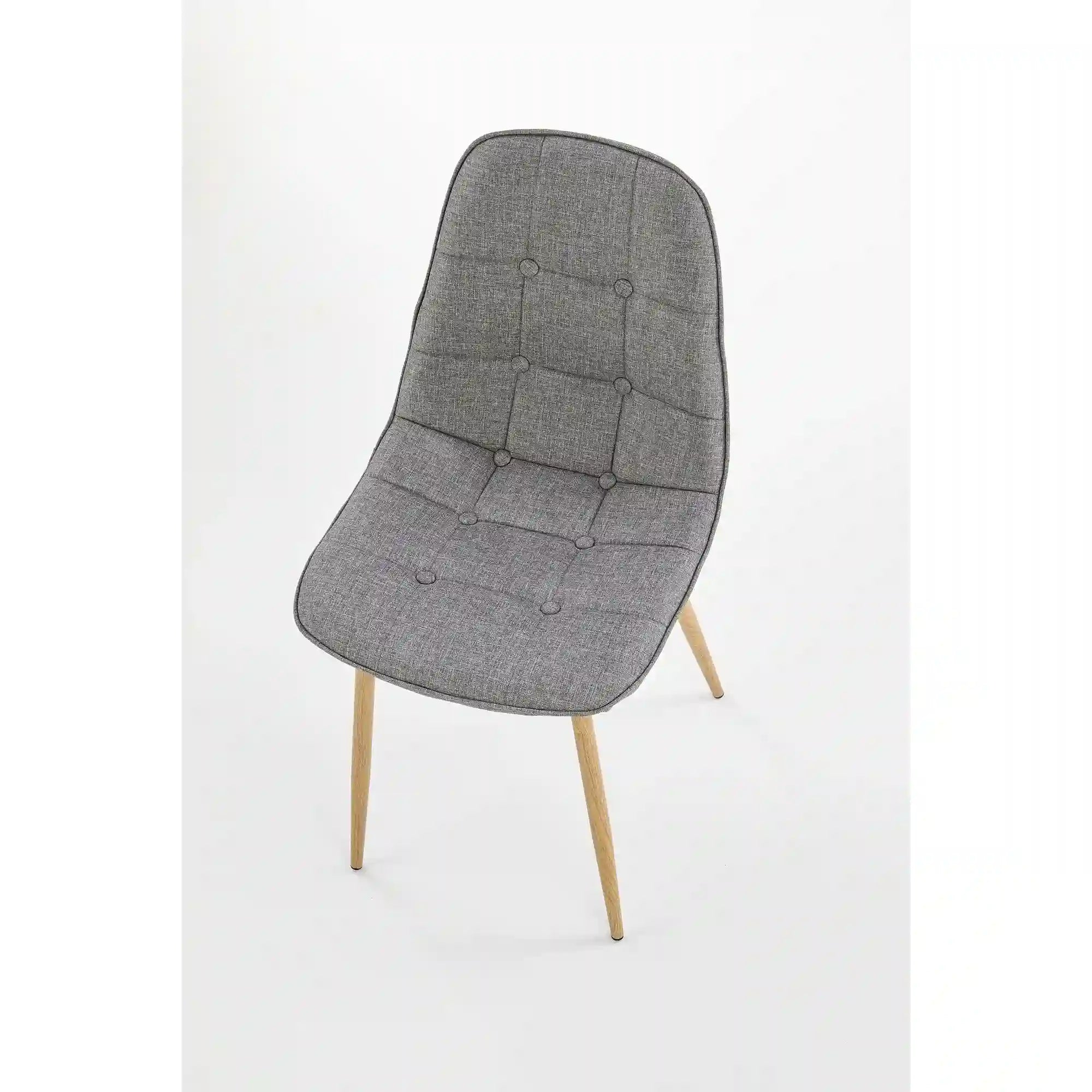 Scaun K316, gri/stejar, stofa clasica/metal, 44x56x87 cm