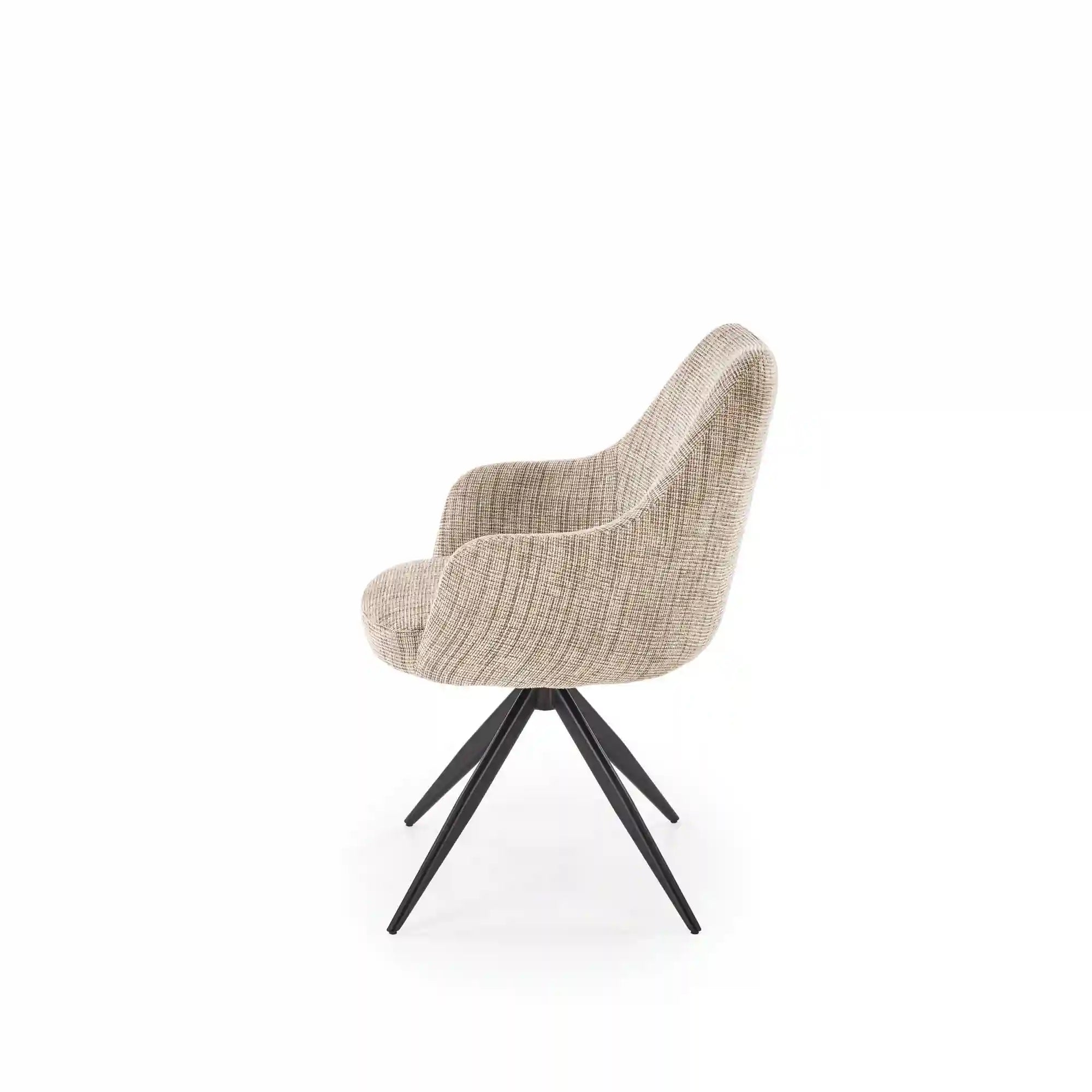 Scaun K564, bej/negru, stofa clasica/otel, 60x63x87 cm