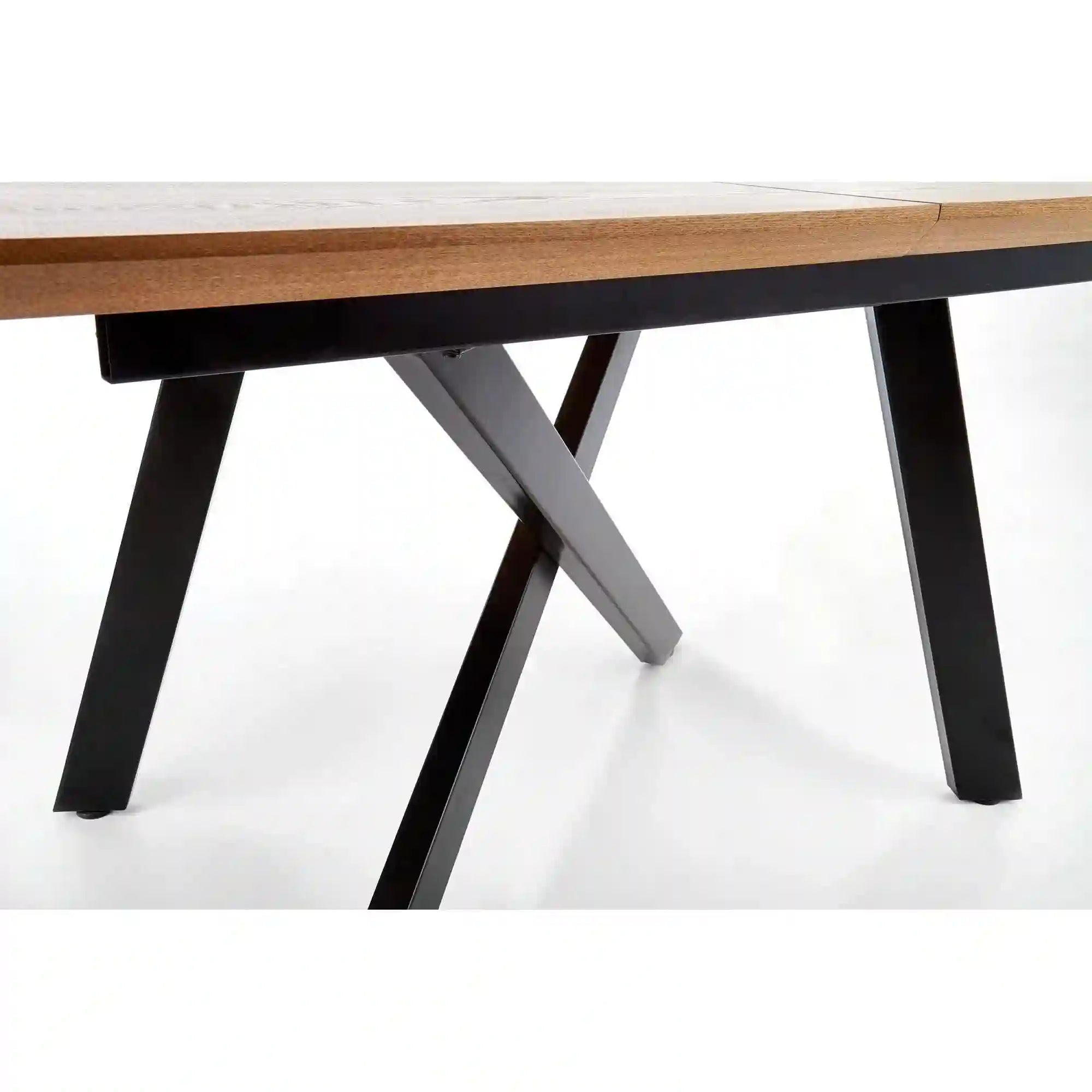 Masa extensibila CAPITAL, stejar auriu/negru, 180/240x90x76 cm