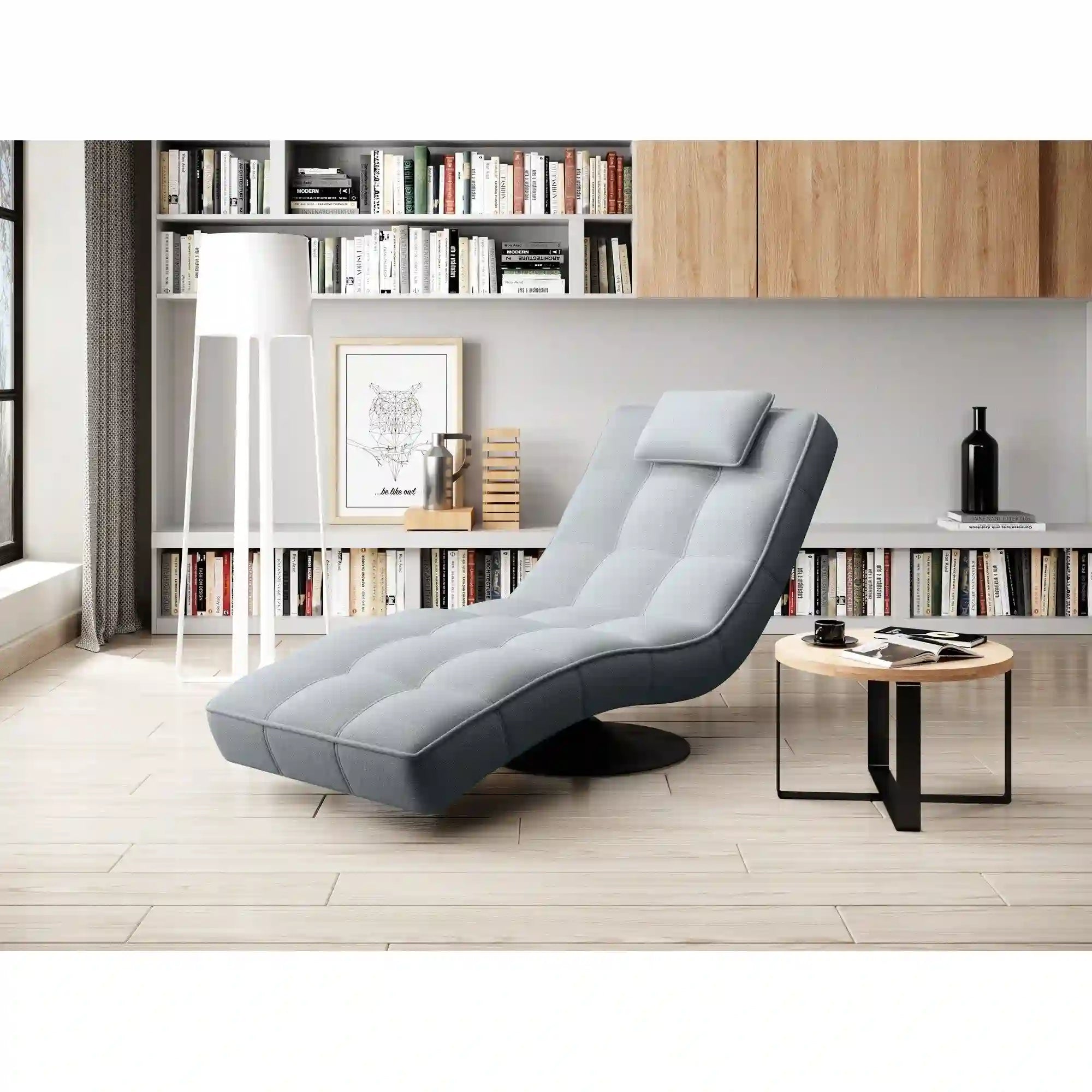 Sezlong rotativ LEXI, personalizabil materiale gama Premium, pernuta decorativa, 74x162x86 cm