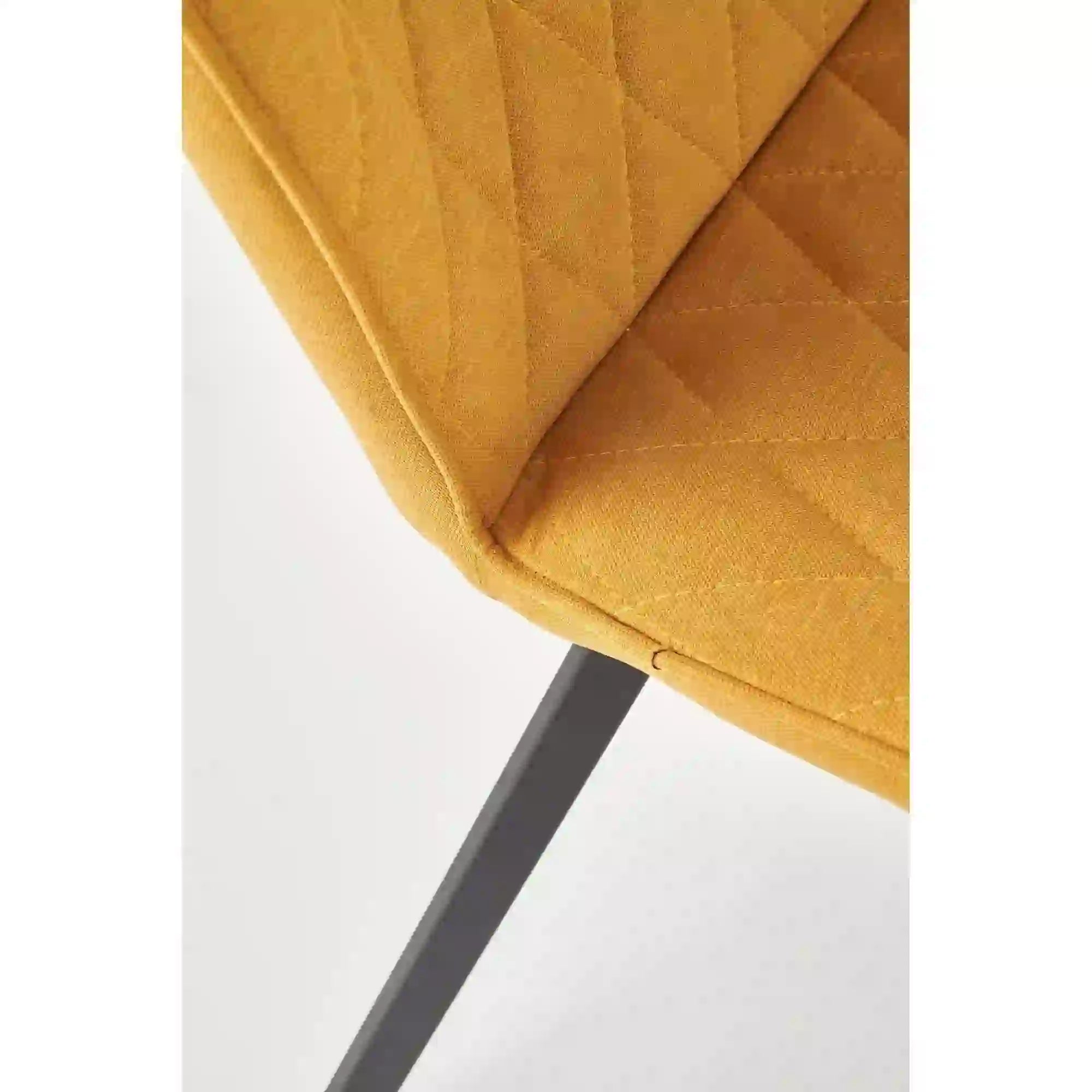 Scaun K360 galben mustar, stofa clasica/metal, 61x64x90 cm