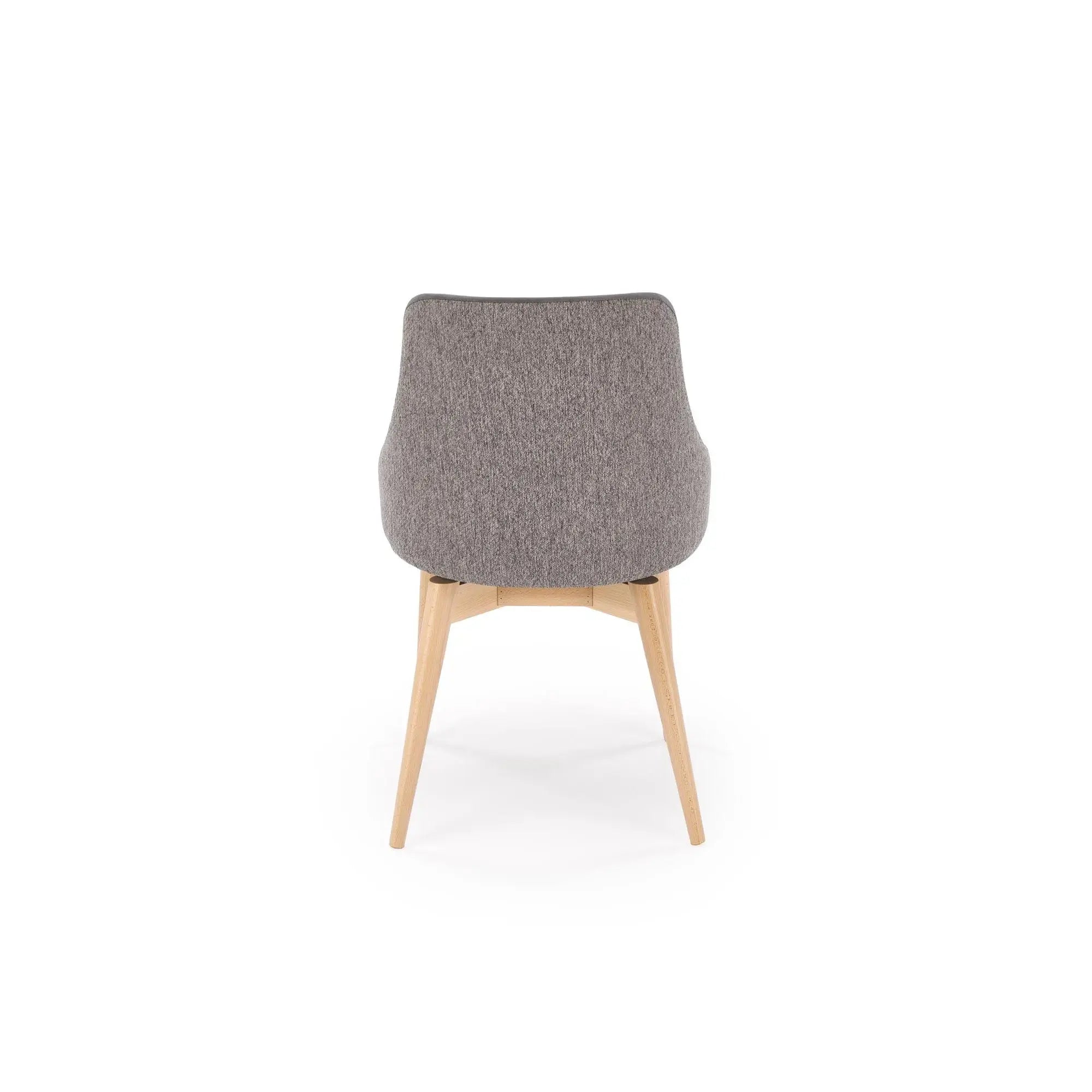 Scaun rotativ MALAGA, gri/stejar, stofa clasica/lemn, 50x53x79 cm