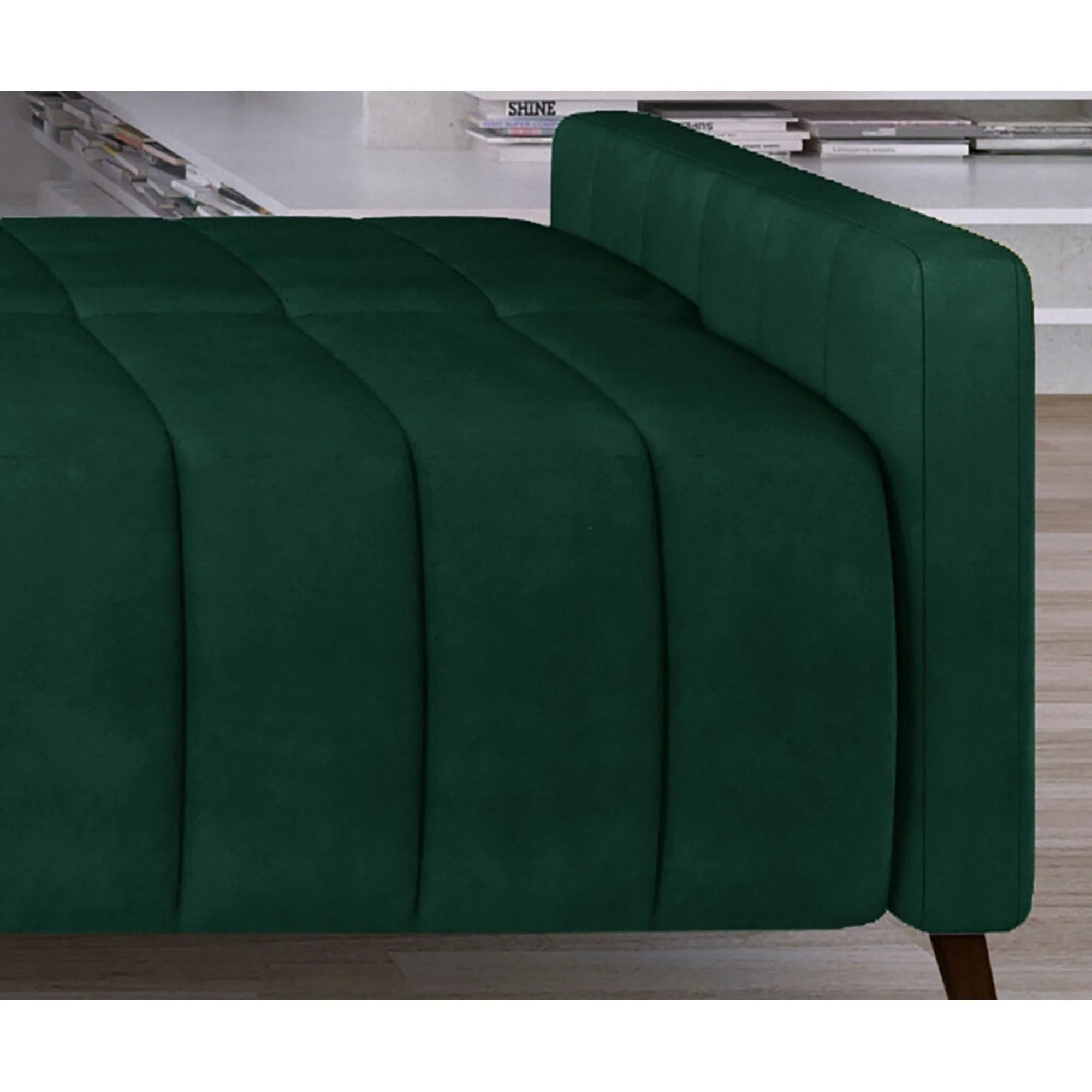Canapea extensibila Molly, stofa catifelata gri - Palladium 15, Gama Premium, cu lada depozitare, 226x101x78/91 cm